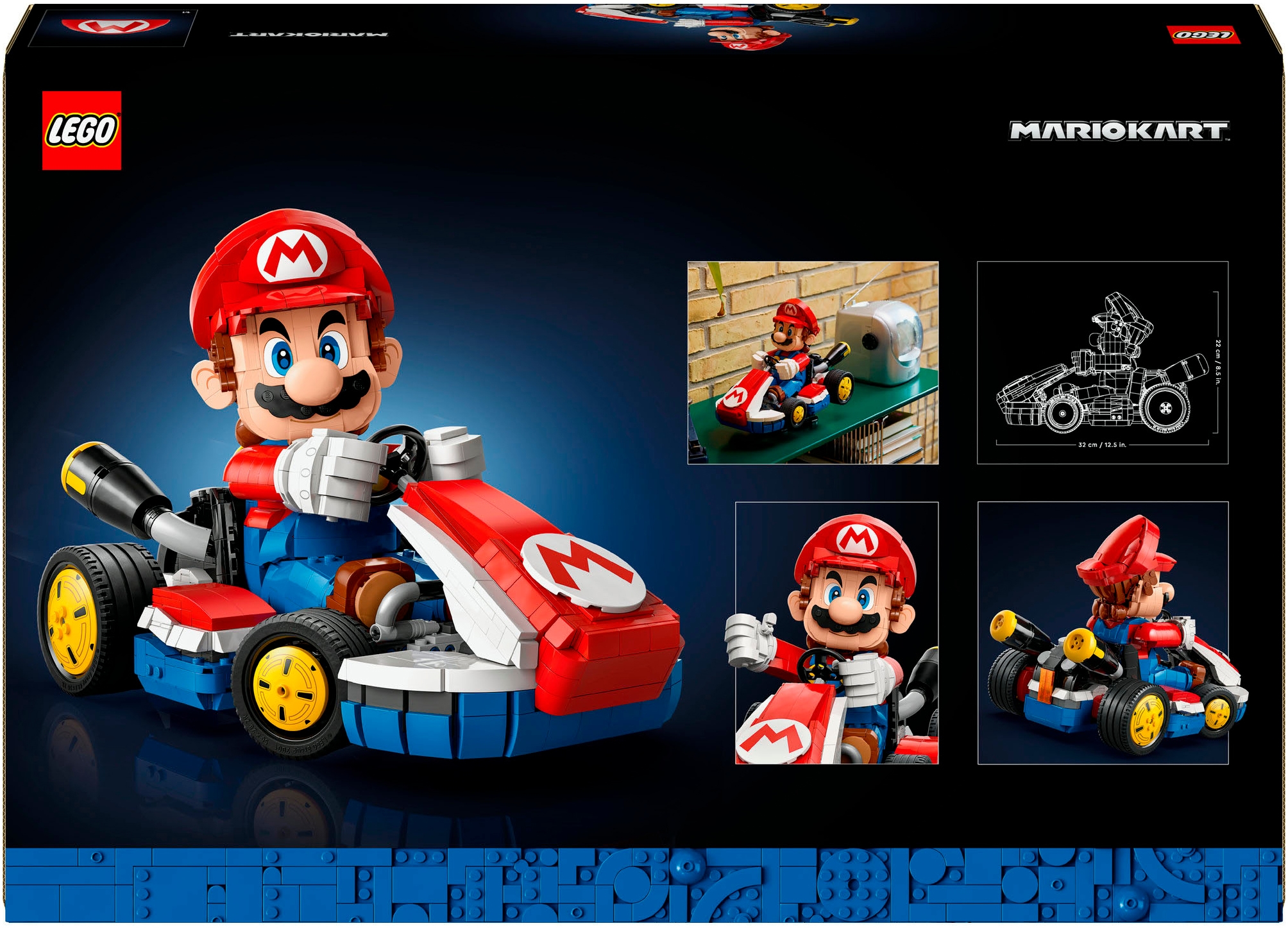 LEGO® Pions de construction »Mario Kart: Mario & Standard-Kart (72037), LEGO Super Mario« Made in Europe