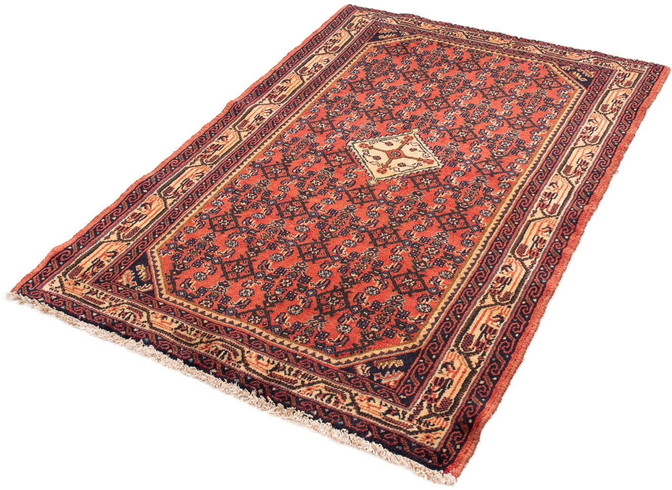 Image of morgenland Orientteppich »Perser - Nomadic - 150 x 102 cm - hellrot«, rechteckig, 10 mm Höhe, Wohnzimmer, Handgeknüpft, Einzelstück mit Zertifikat bei Ackermann Versand Schweiz