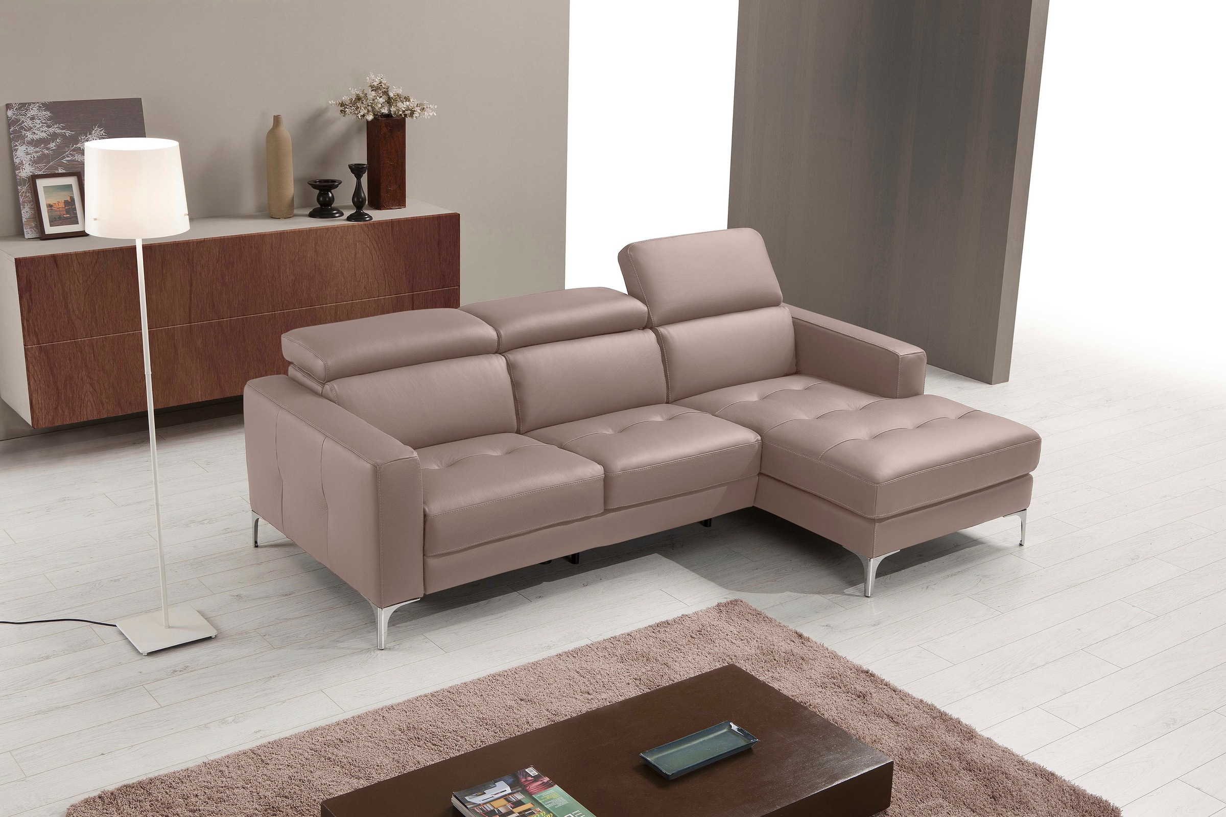 Egoitaliano Ecksofa »Matt, erstklassiger Sitzkomfort, aufwendige Detailverarbeitung, L-Form«, mit verstellbaren Kopfteilen zum Relaxen