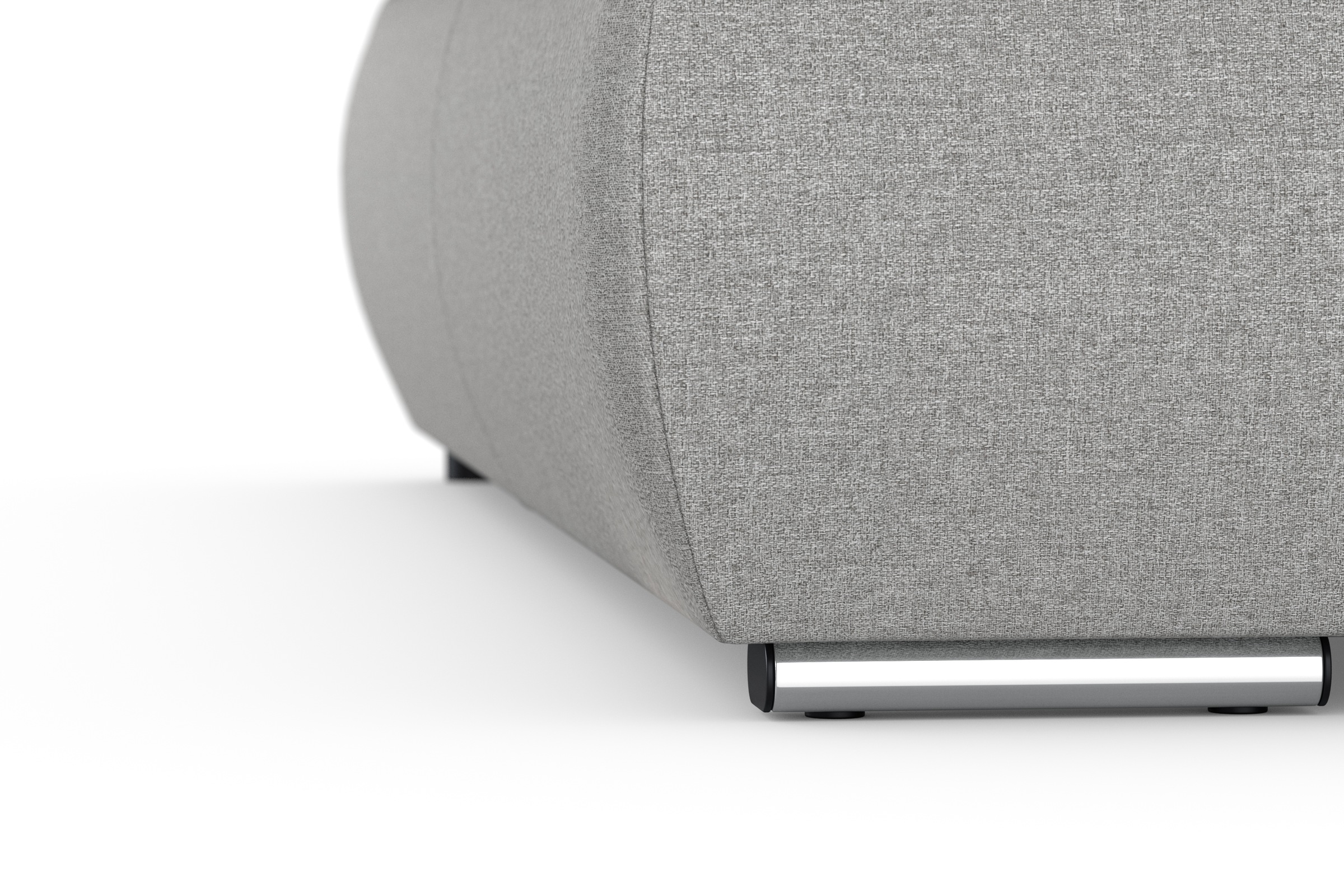 DOMO collection Ecksofa »Moric, L-Form, XXL-Sofa - Breite 300cm«, wahlweise mit Bettfunktion und Armteilverstellung, silberfarben-grau
