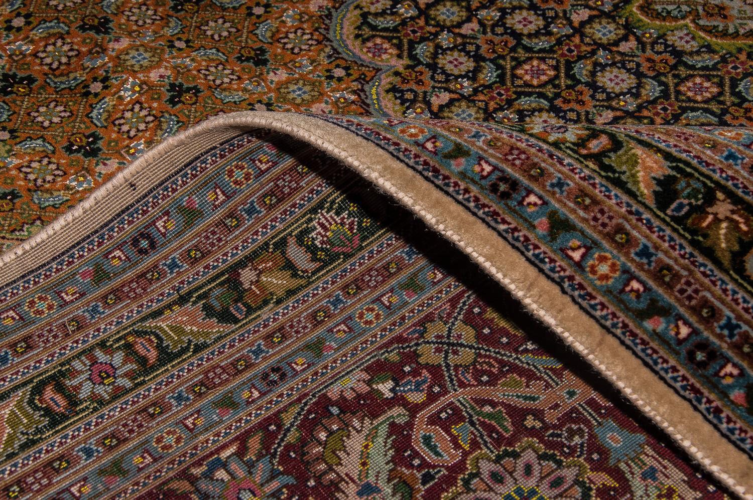 morgenland Teppich »Täbriz 70 Raj Teppich handgeknüpft braun«, rechteckig, handgeknüpft