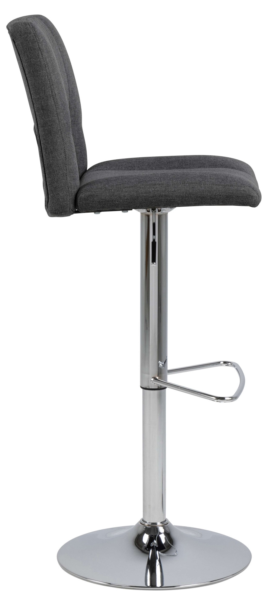 ACTONA GROUP Tabouret de bar »Sylvia Barstuhl, Höhenverstellbar, Chrom,« pied trompette, vérin à gaz, pivotant, coutures verticales, lot de 2