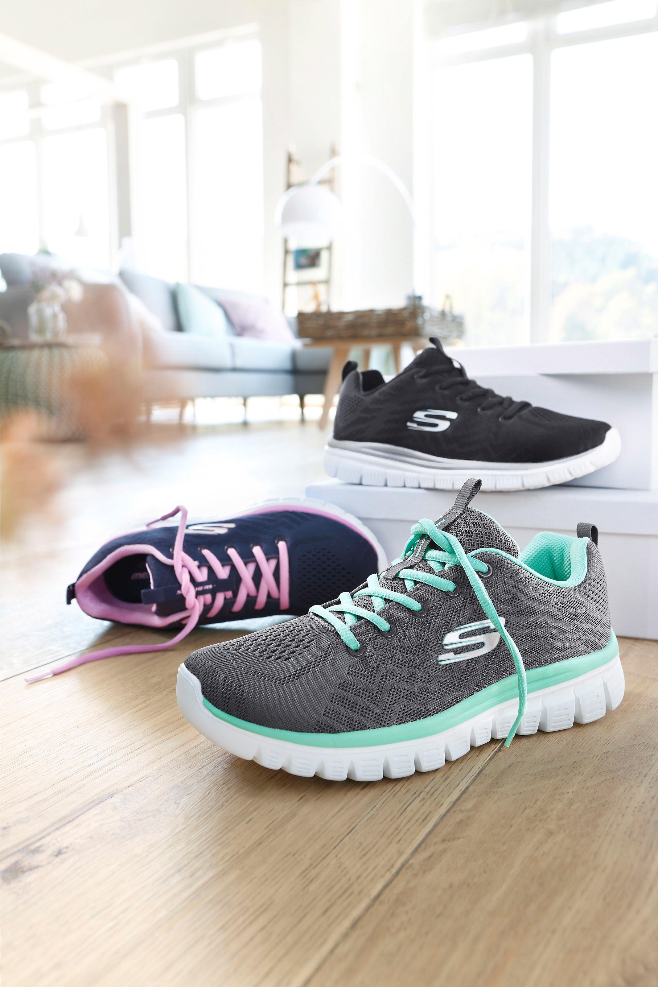 Skechers Sneaker »Graceful - Get Connected«, Freizeitschuh, Halbschuh, Schnürschuh mit Memory Foam