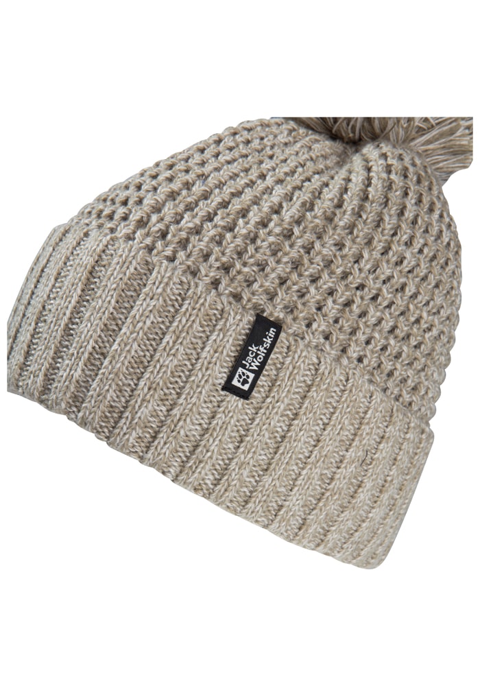 Jack Wolfskin Bonnet »MEDLEY KNIT BEANIE W« Bonnet à pompon, chaud, avec doublure en polaire
