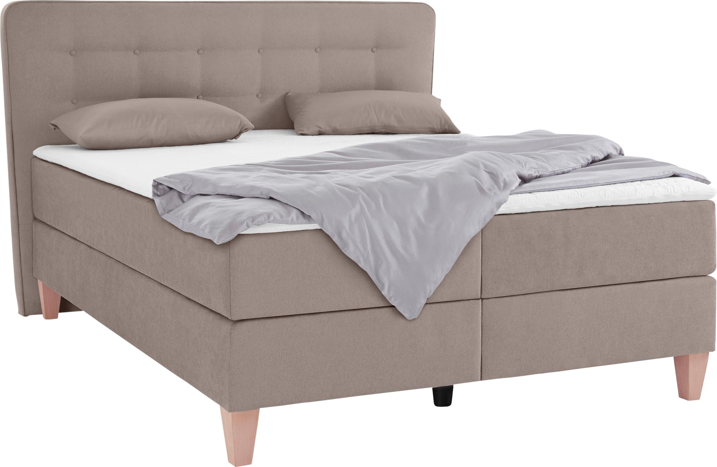 Home affaire Boxspringbett »Ascola«, incl. Topper, 5, Breiten, 3 Ausführungen, 2 Härtegrade