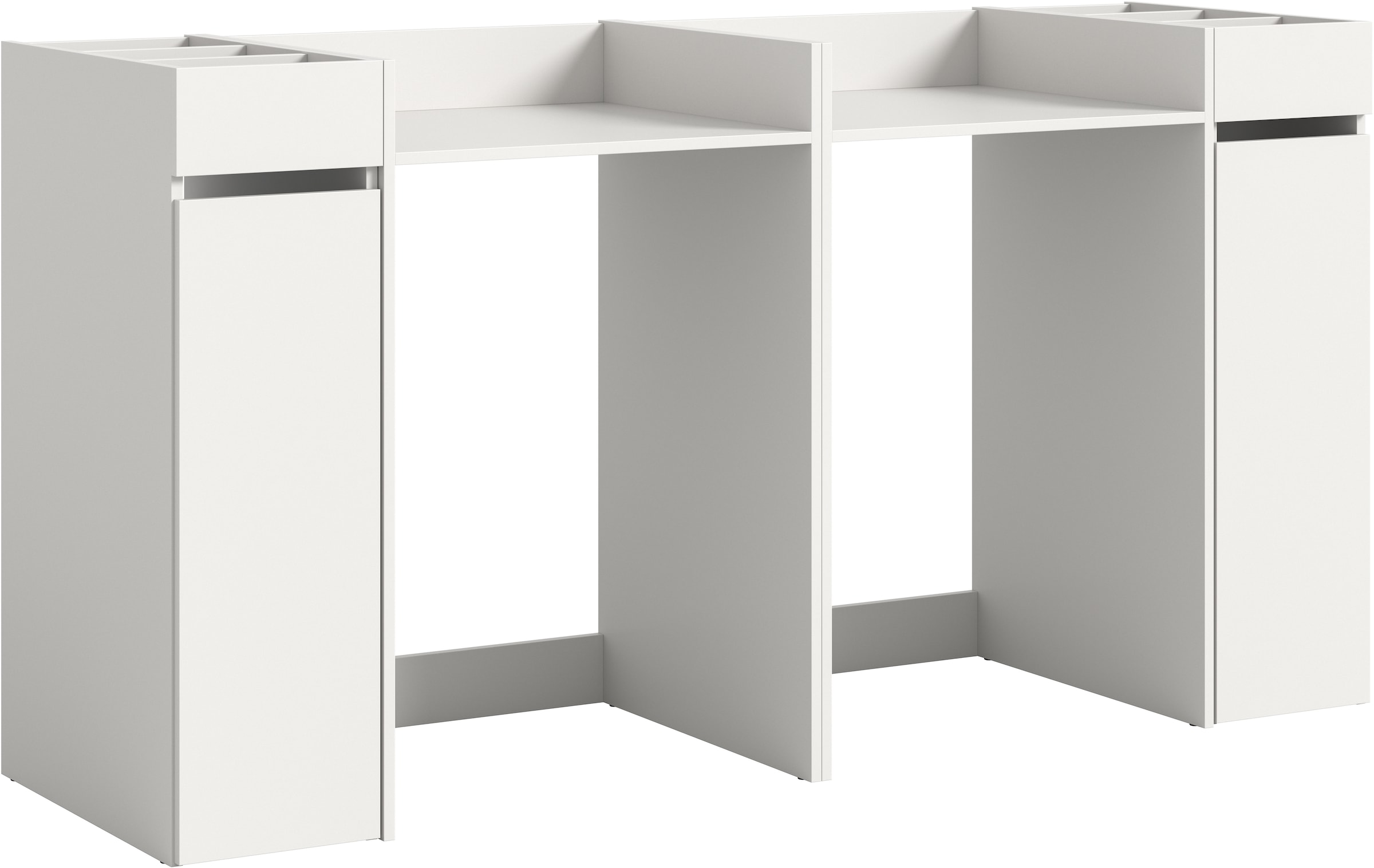 welltime Badmöbel-Set »FALAS, TOPSELLER!, 4-teilig, Hauswirtschaftsraum Set, Breite 190 cm« Set, bestehend aus: 2x Waschmaschinenumbauschrank und 2x Standregal, 4 Stk. tlg.