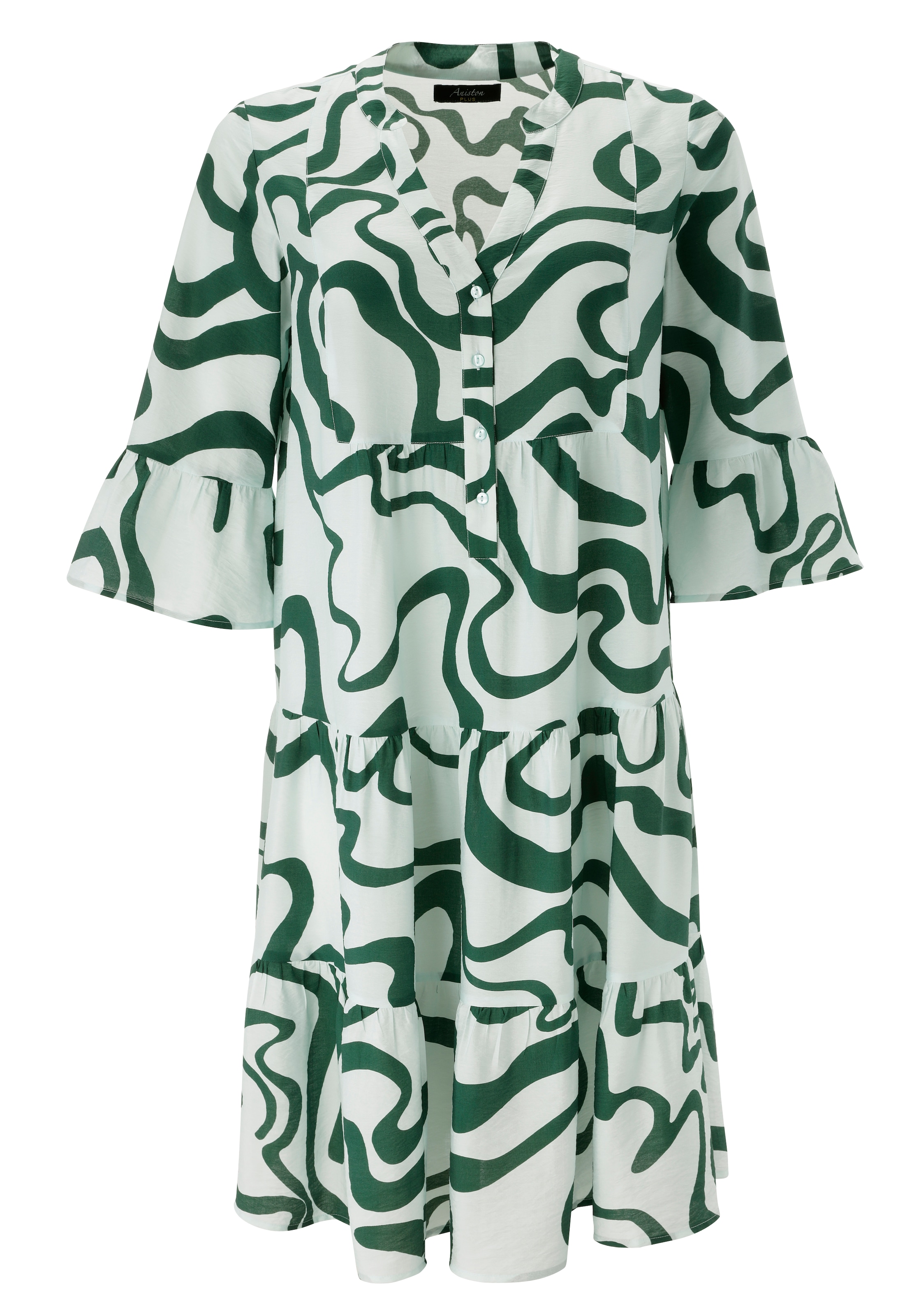 Aniston PLUS Robe midi mit Volant - NEUE KOLLEKTION