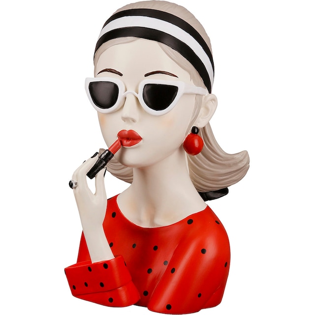 GILDE Dekofigur »Figur Lady mit rotem Lippenstift« bequem kaufen