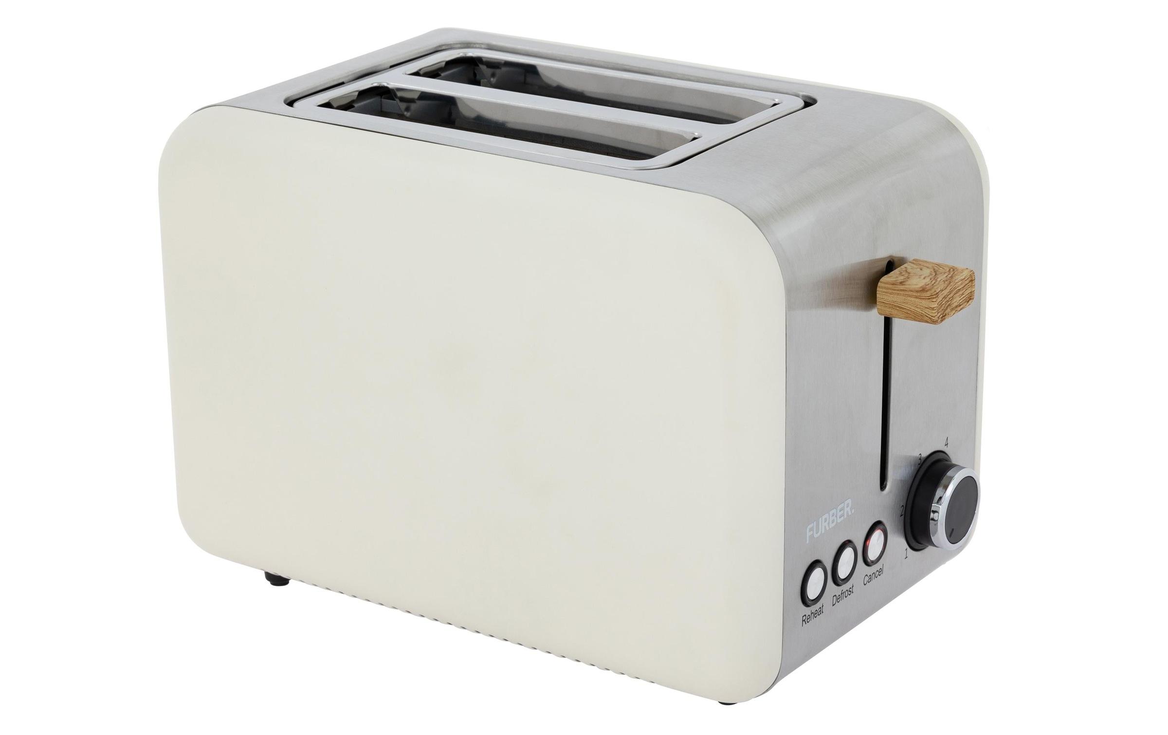 FURBER Toaster »Toaster Creu/Holz«, für 2 Scheiben, 850 W