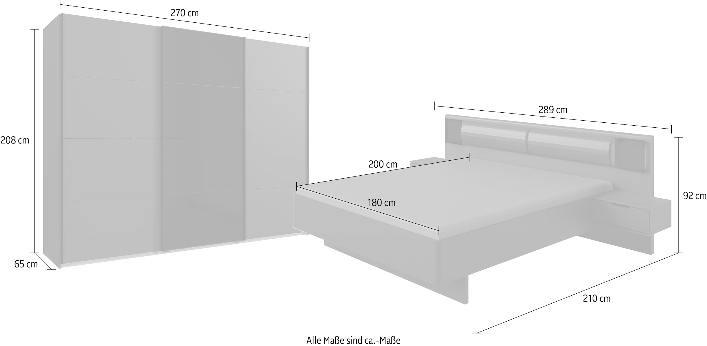 Wimex Schlafzimmer-Set »Barcelona«, 4-teiliges Set