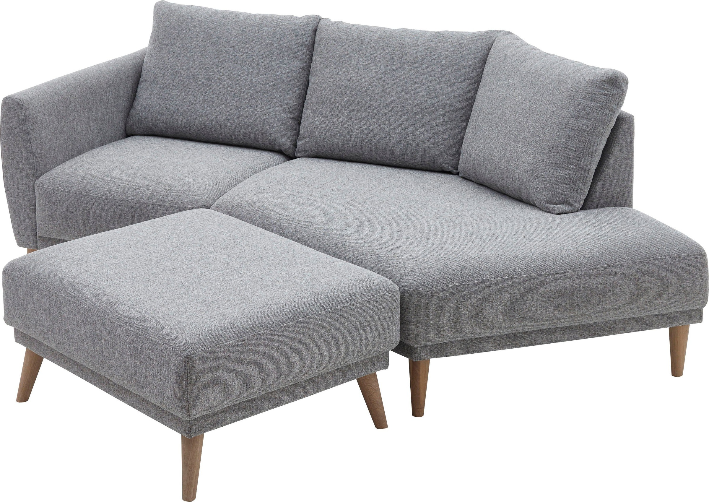 ATLANTIC home collection 2,5-Sitzer »Elvis«, Polsterecke mit offenem Ende im skandinavischen Stil, Massivholzfüsse