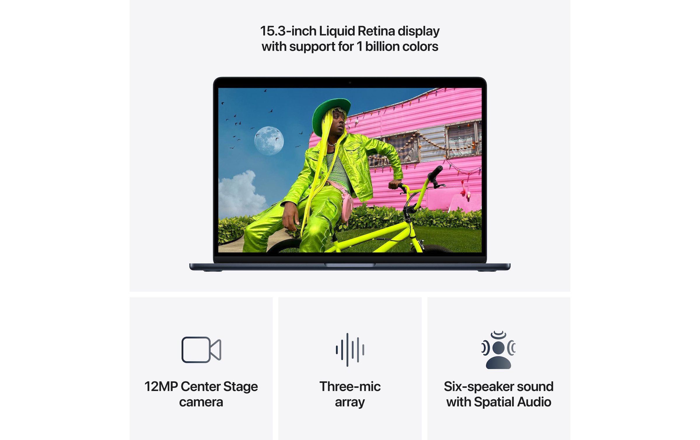 Apple Notebook »MacBook Air 15 2026 M5 10C GPU« 38,862 cm / 15,3 ″ Apple M5 512 GB SSD Integrierte NPU (Neural Processing Unit)