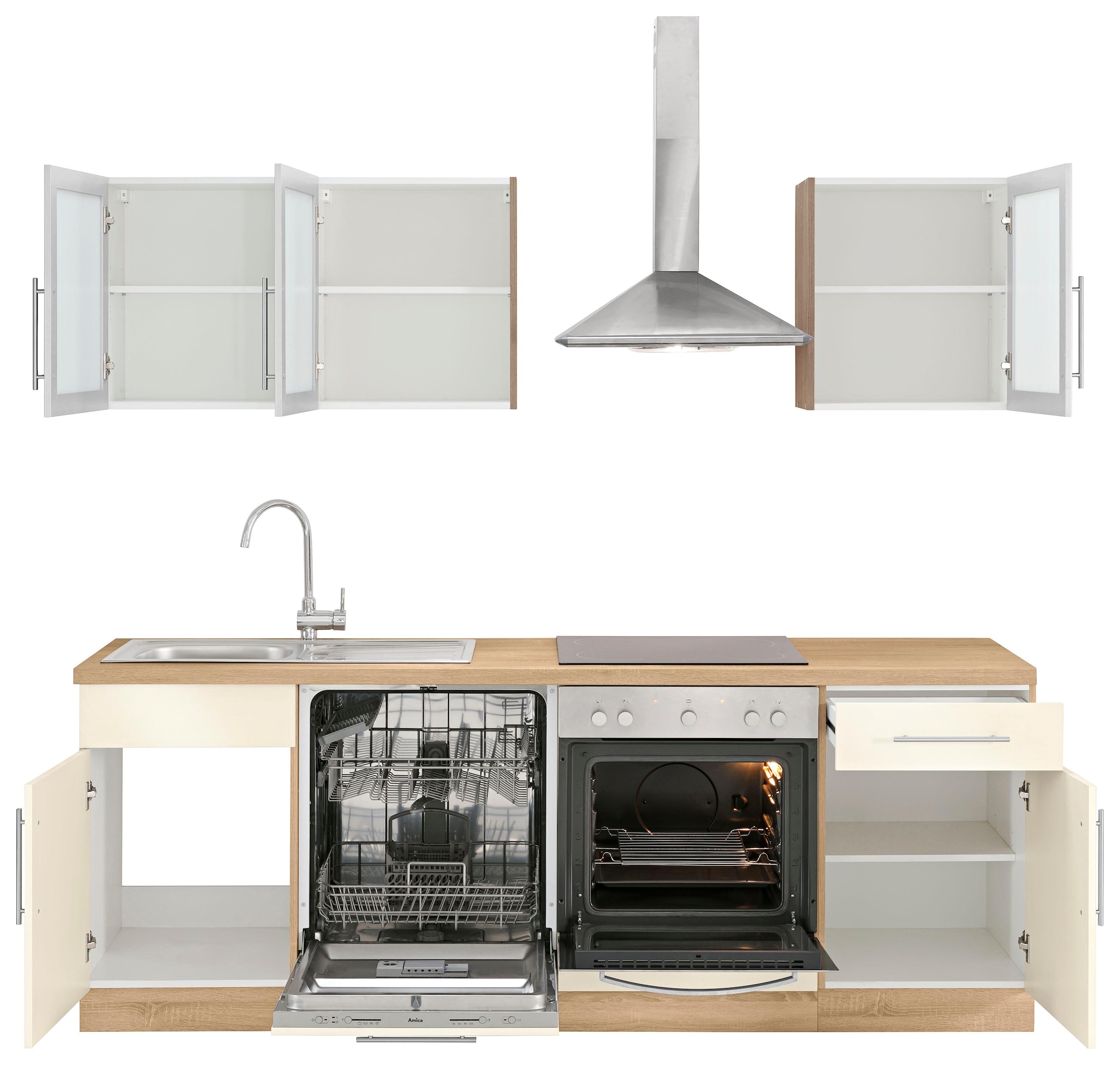♕ wiho Küchen Küchenzeile »Aachen«, ohne E-Geräte, Breite 220 cm  versandkostenfrei auf | Spülenschränke