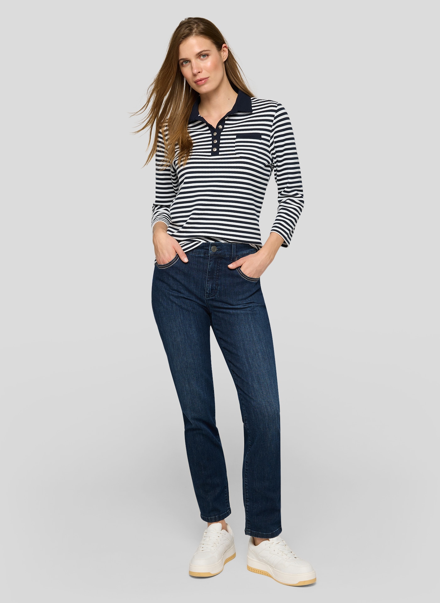 Rabe 3/4-Arm-Shirt mit Streifen Muster