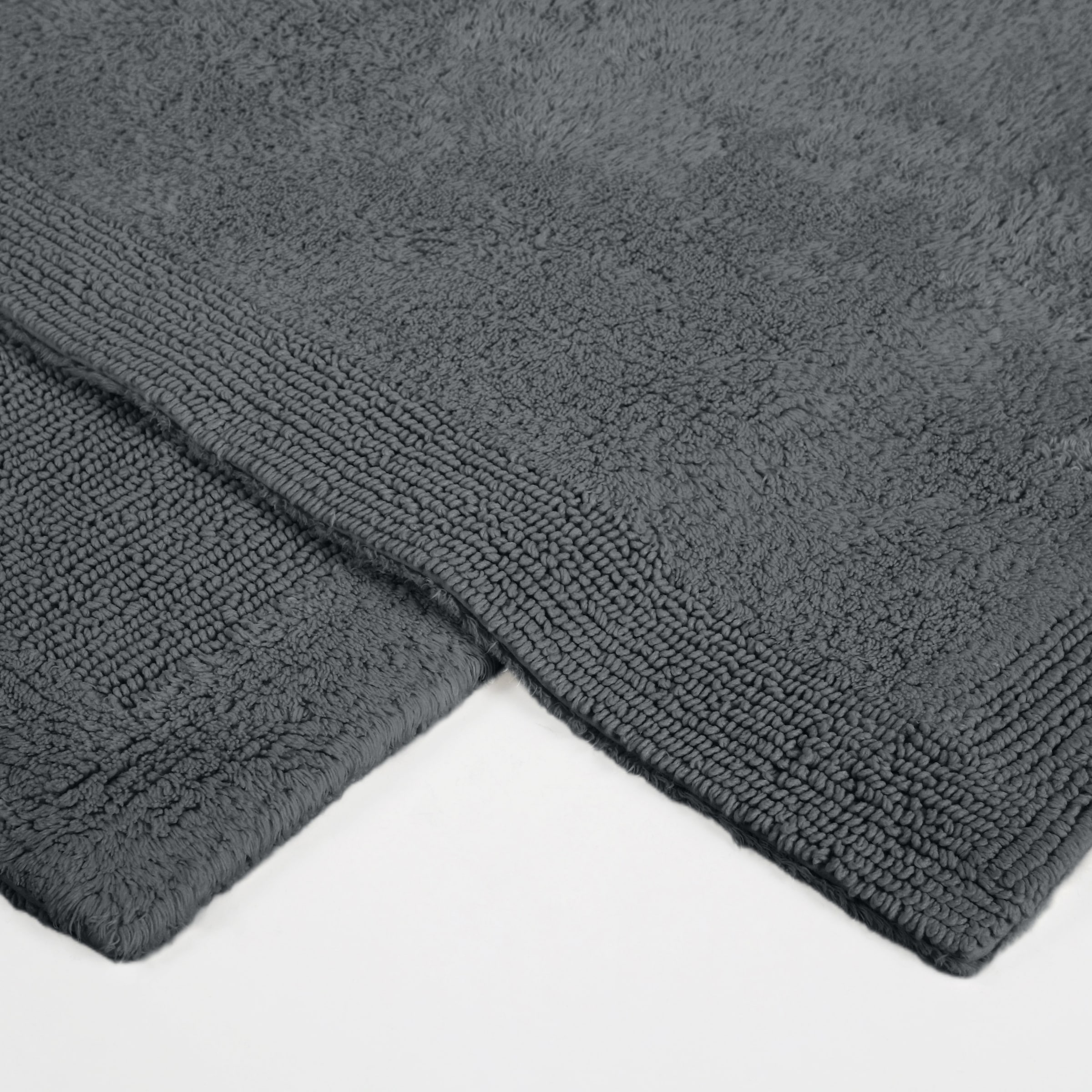 my home Badematte »Kapra, Badvorleger, Badezimmer Teppich«, beidseitig nutzbar-fussbodenheizungsgeeignet-strapazierfähig, mit Bordüre, Badteppich, Badematte, Baumwolle
