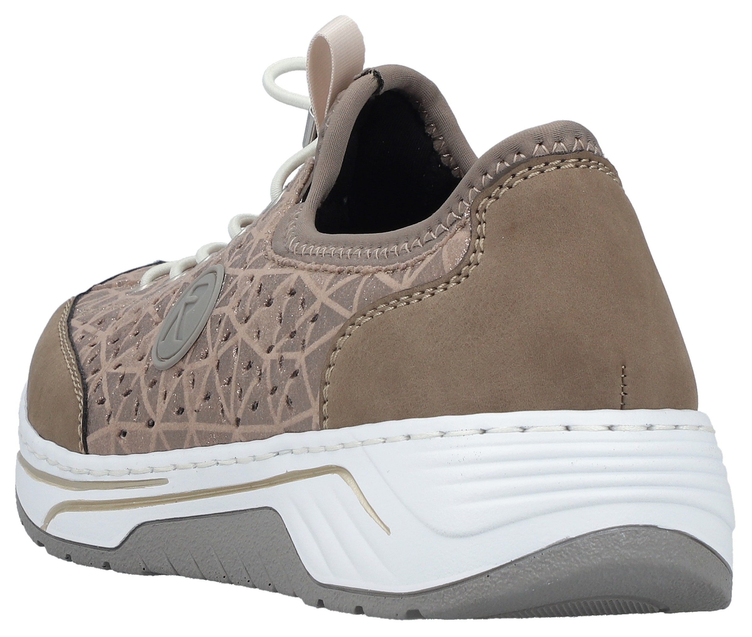 Rieker Slip-On Sneaker  Slipper, Freizeitsneaker, Halbschuh in Metallic-Optik