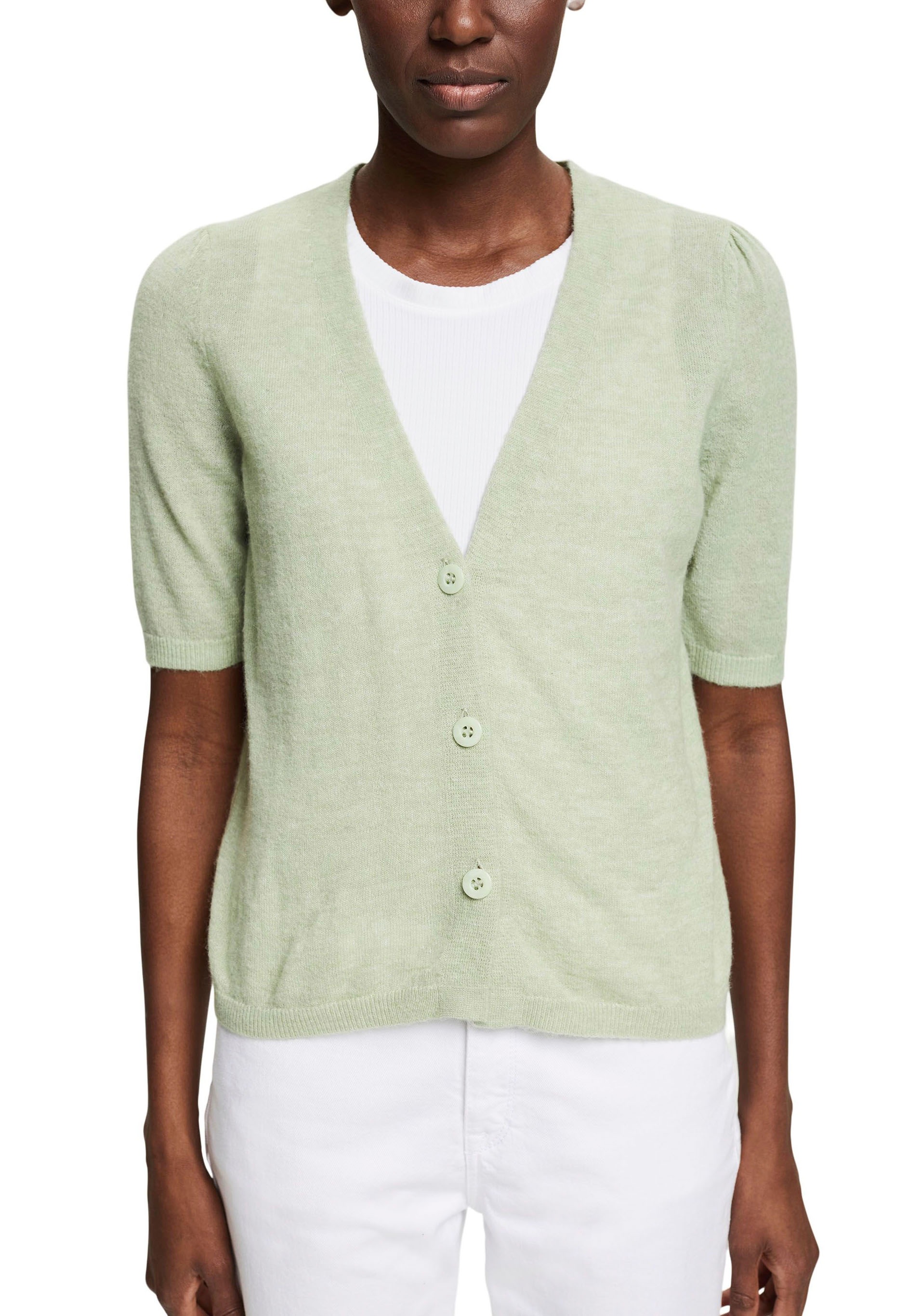 Image of Esprit Collection Strickjacke, mit kurzen Puffärmeln bei Ackermann Versand Schweiz