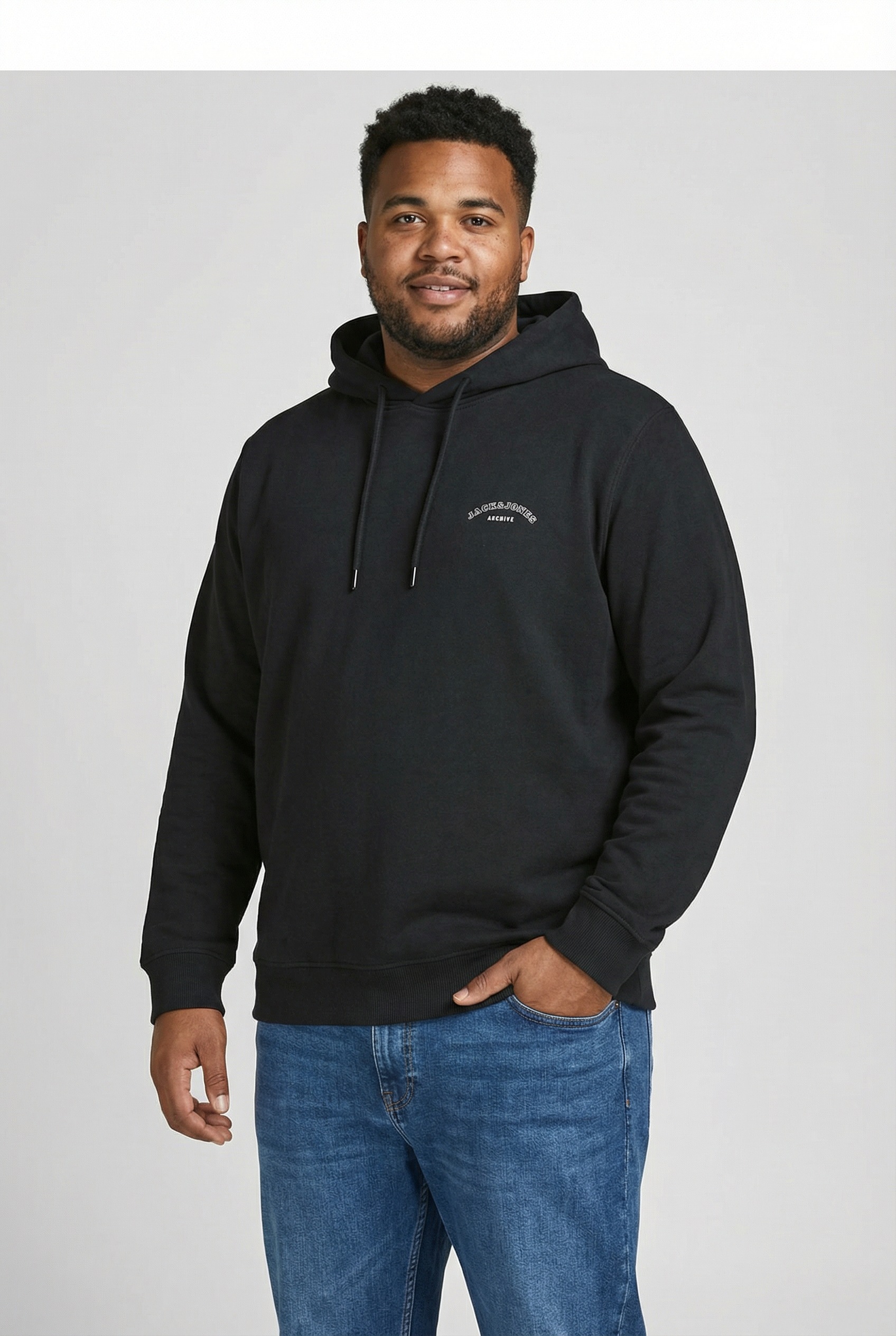 Image of Jack & Jones PlusSize Kapuzensweatshirt "JJCOLLEGE LOGO SWEAT HOOD PLS"
