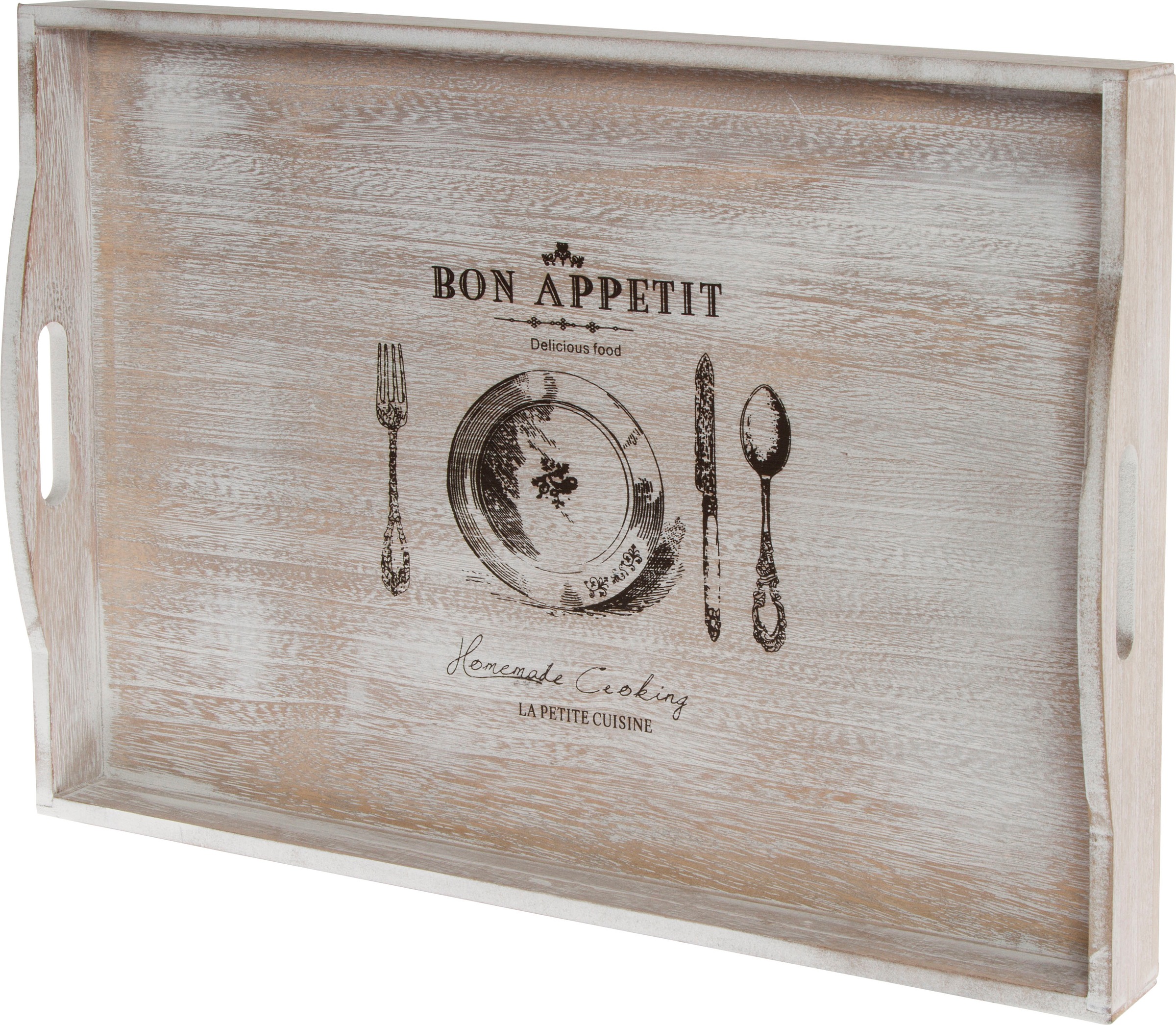 Image of Myflair Möbel & Accessoires Tablett »Harro, weiss«, Dekotablett mit Schriftzug, Shabby Optik bei Ackermann Versand Schweiz