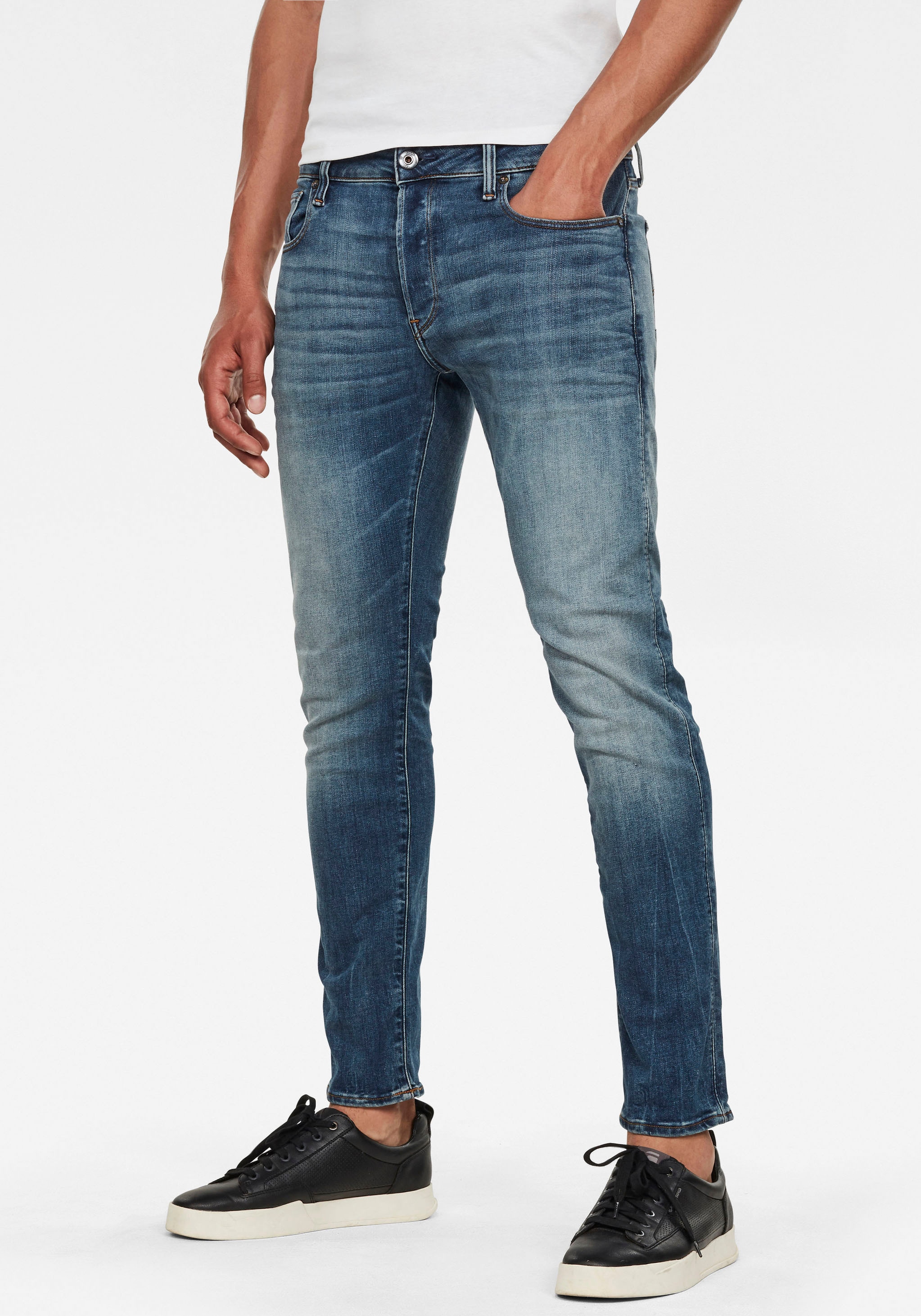 Image of G-STAR Slim-fit-Jeans "3301 Slim" mit toller Waschung und Elasthan