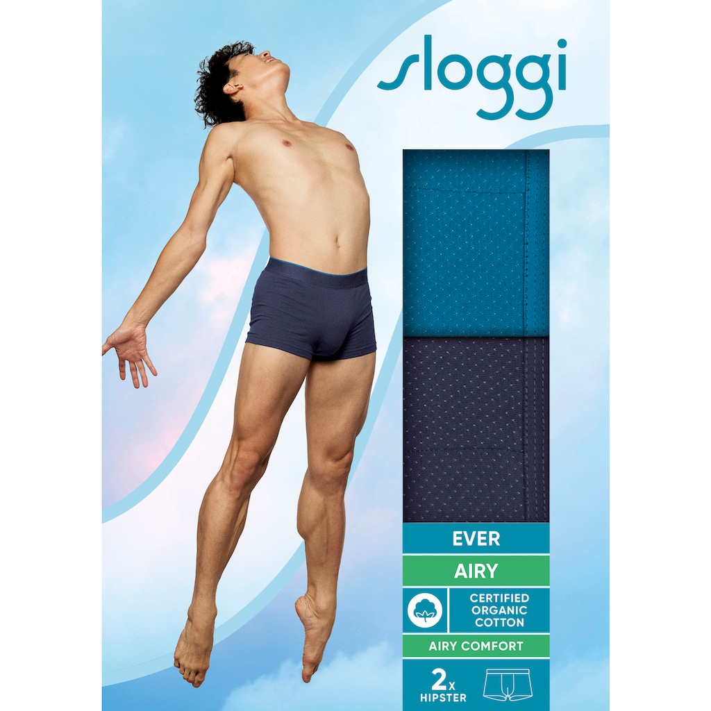 sloggi Hipster »men EVER Airy Hipster C2P«, (Packung, 2 St.)