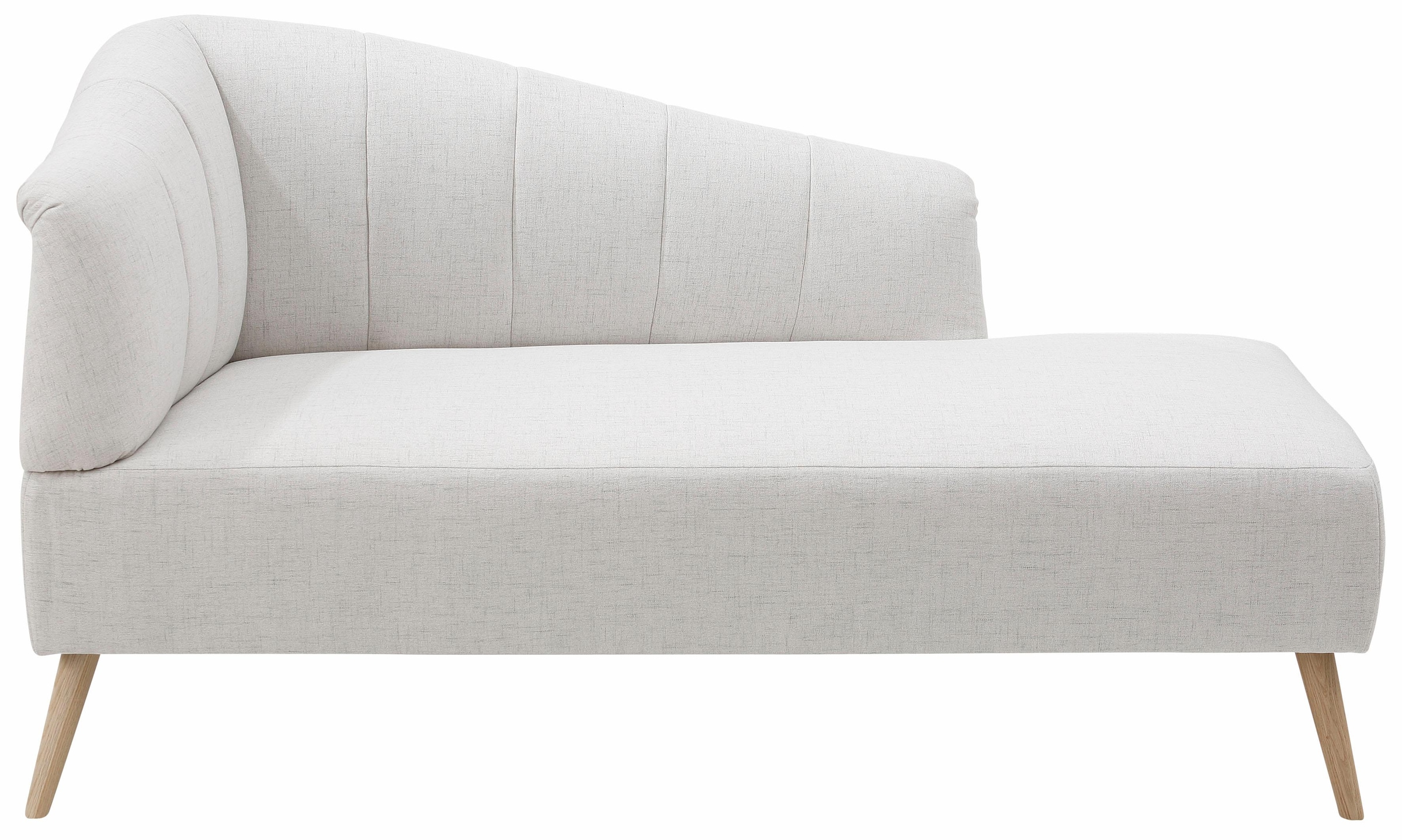 GOODproduct Recamiere »Lucy, Chaiselonge mit Massivholzfüssen und Steppung,« Armlehne links und rechts bestellbar