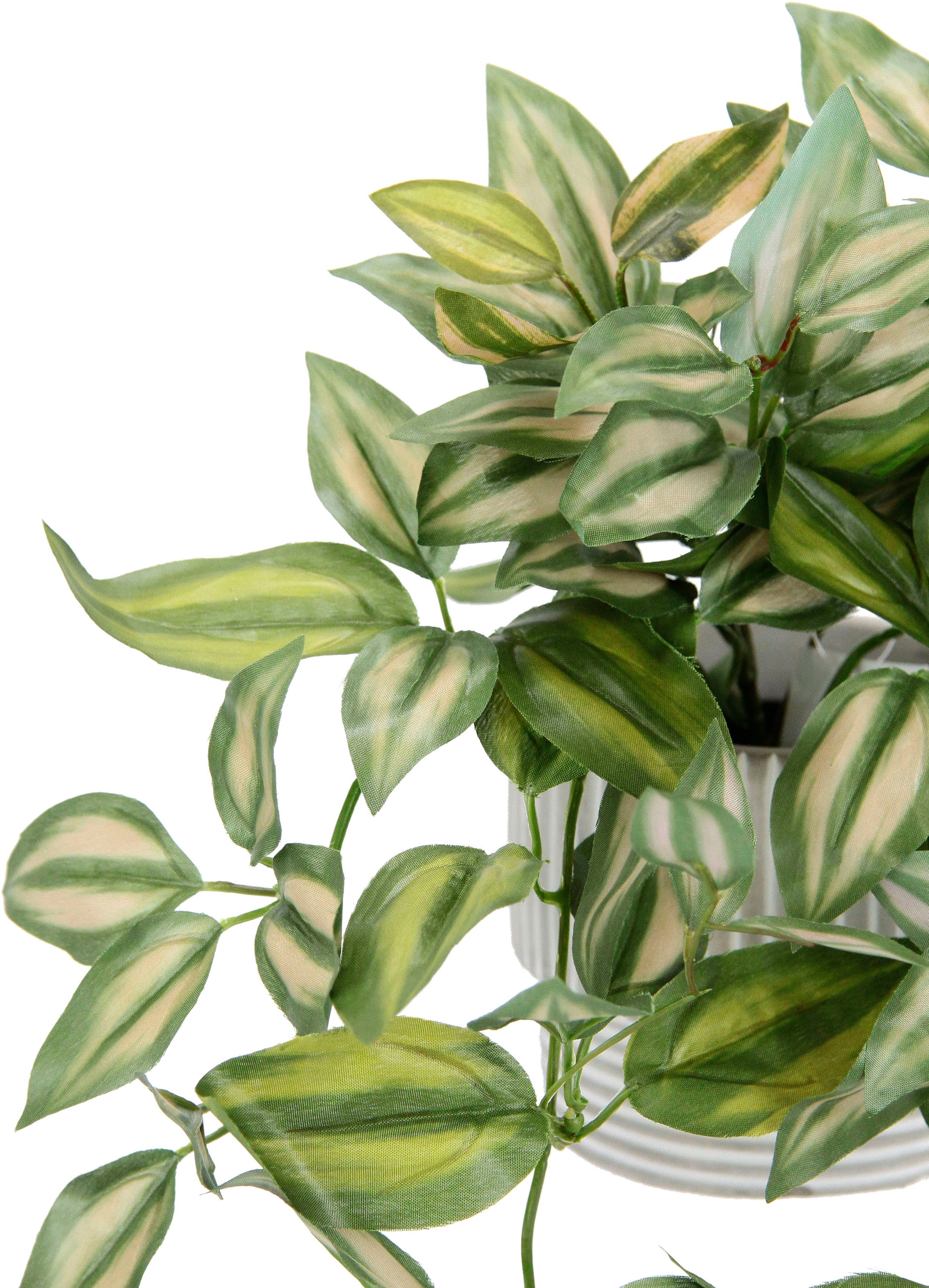 I.GE.A. Kunstpflanze »Tradescantiahänger«, Mit Übertopf Kunstpflanze Hängepflanze Pflanzenampel Kletterpflanze