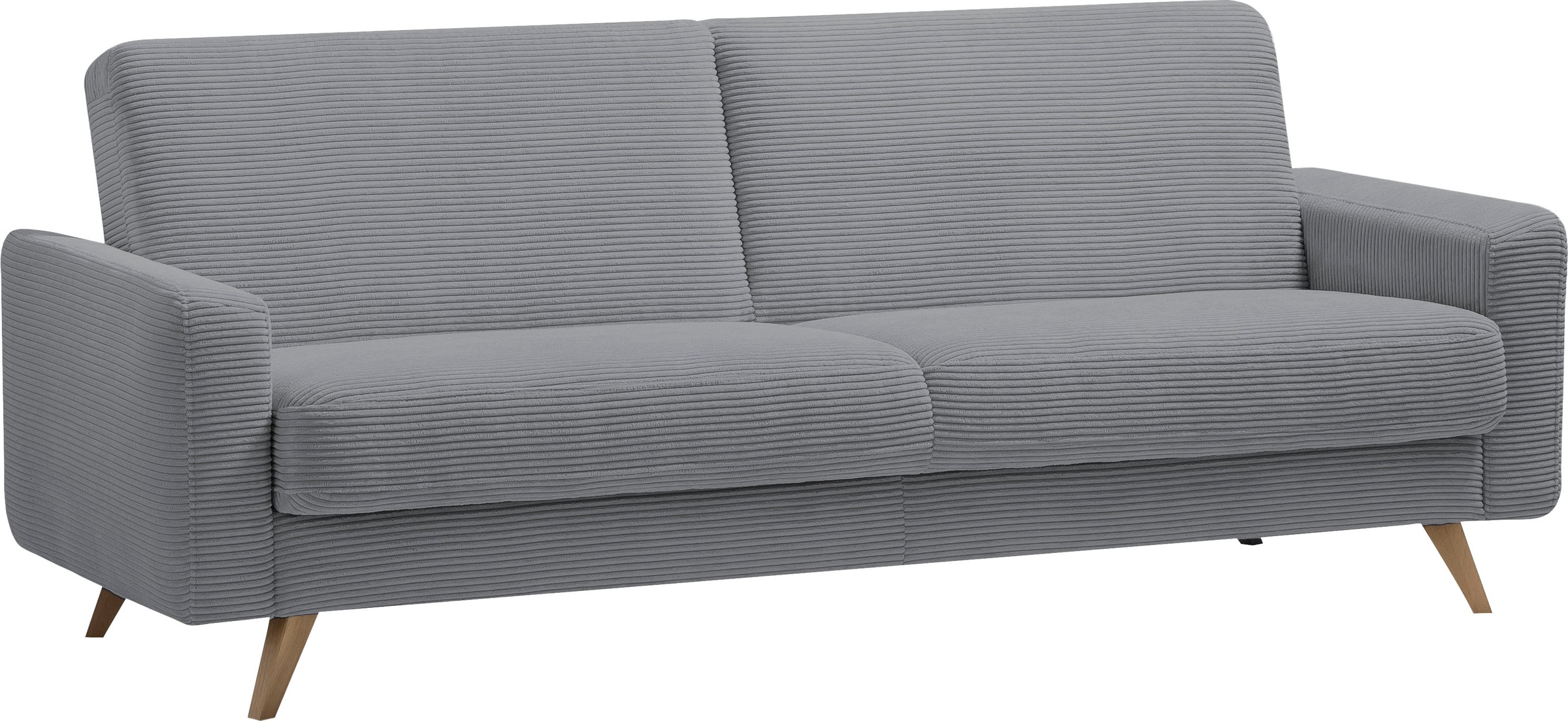 exxpo - sofa fashion 3-Sitzer »Samso, elegant und bequem, aktueller Cord Bezug, Kippcouch«, hochwertige Verarbeitung, Schlafsofa inkl. Bettfunktion und Bettkasten