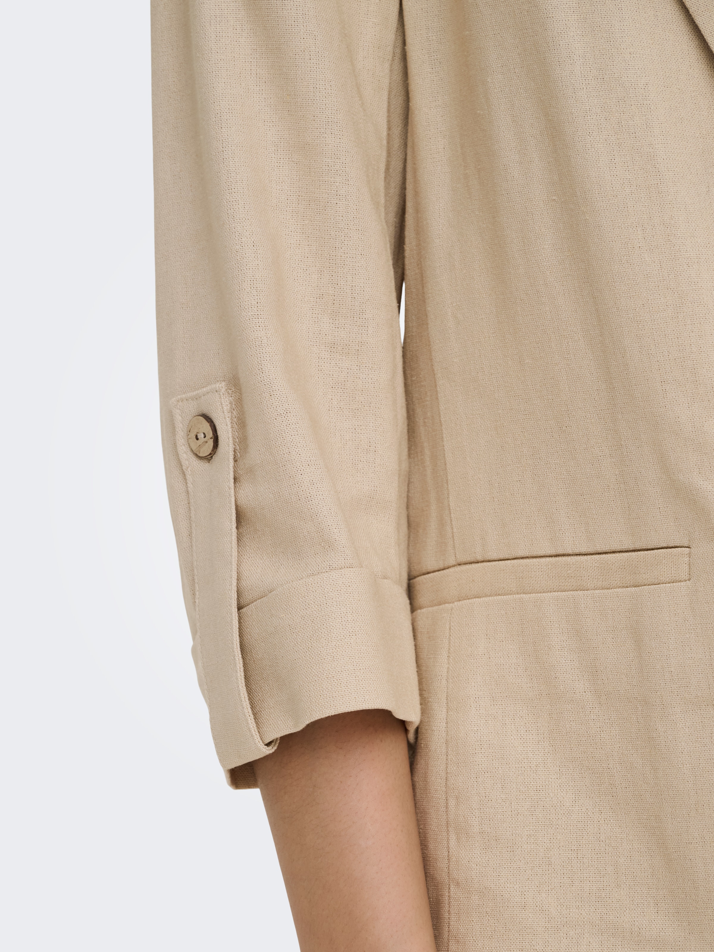 ONLY Blazer court »ONLGOA 3/4 UNLINE LINEN BL BLAZER CC TLR« avec lin