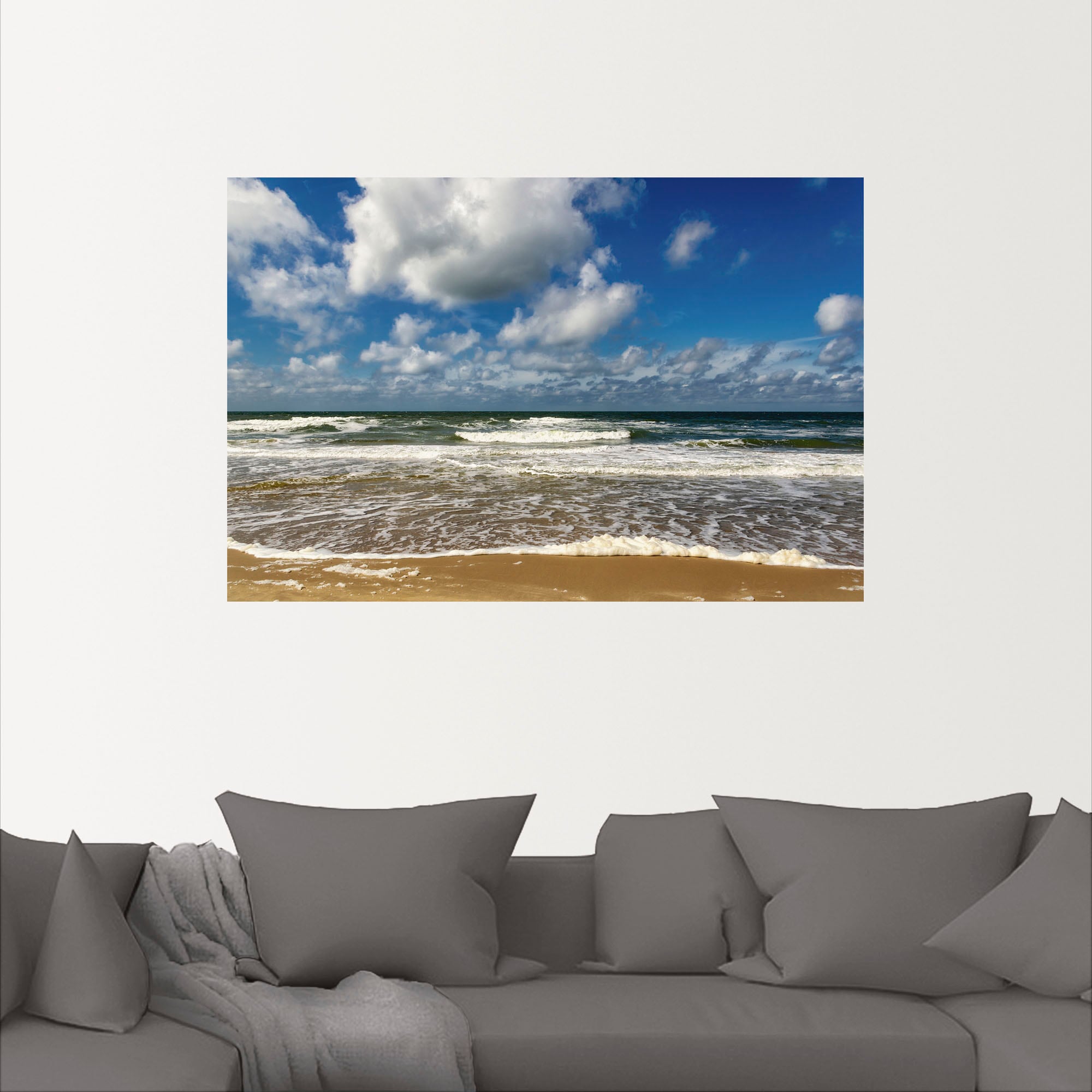 Artland Wandbild Strand Grössen Strandbilder, oder Leinwandbild, in Wandaufkleber Poster versch. St.), als Paal«, Alubild, »Meeresblick (1