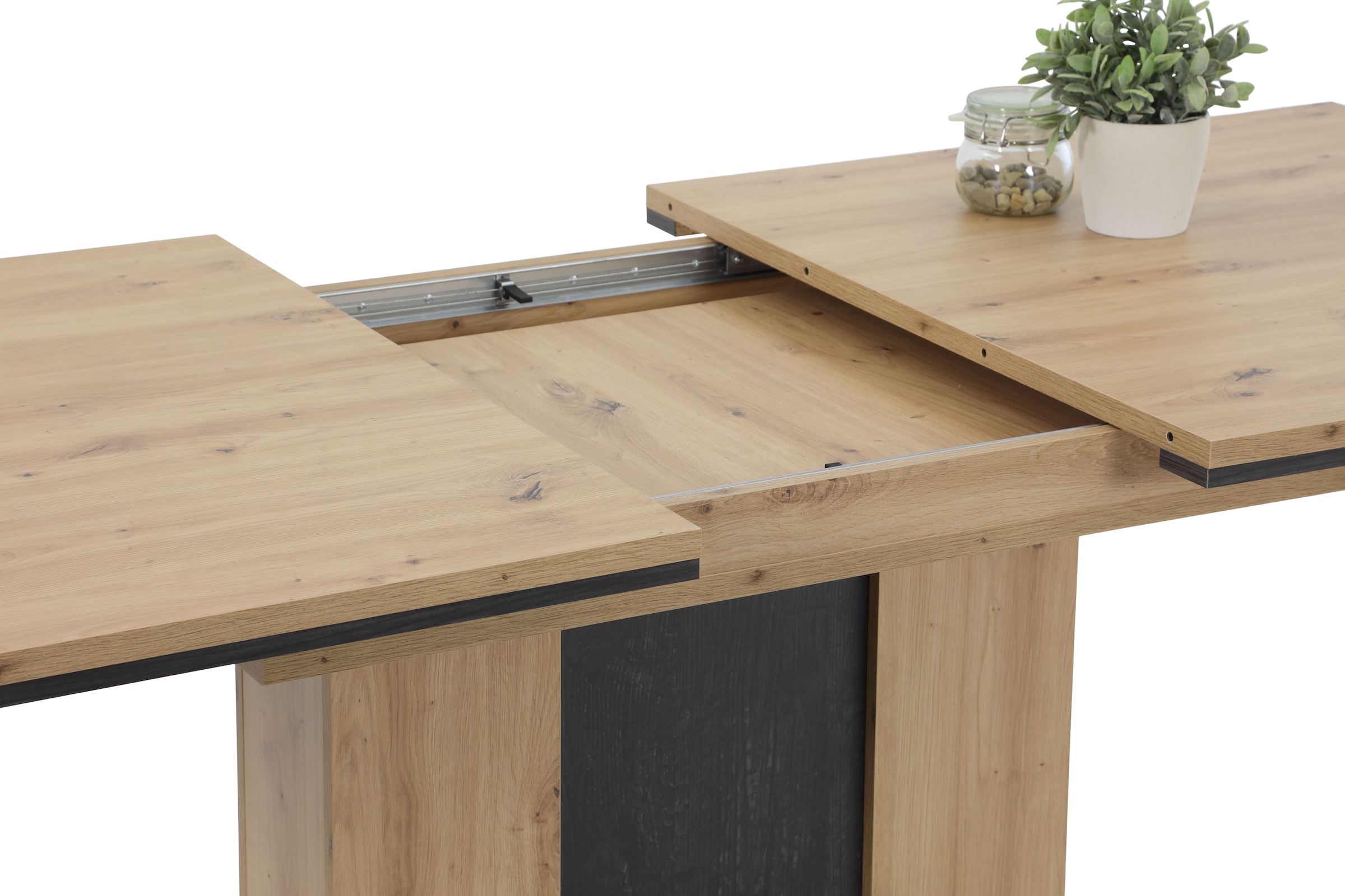 HELA Essgruppe »ATLANTA« 1 Tisch / 4 Stühle, 5 Stk. tlg. Tischplatte ausziehbar, XL Sitzbreite