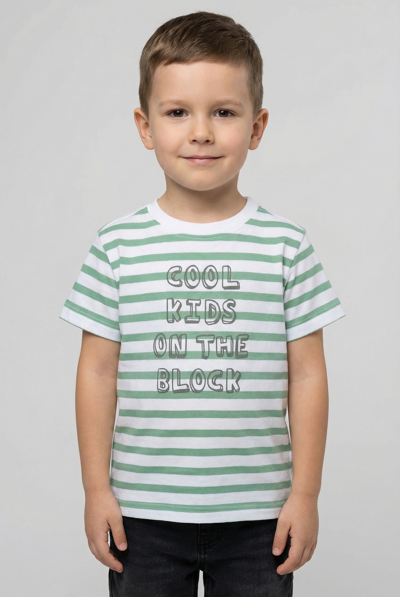 STACCATO T-shirt 2 pièces 2er Pack kurzarm, geringelt, Motiv-Print, für Boys