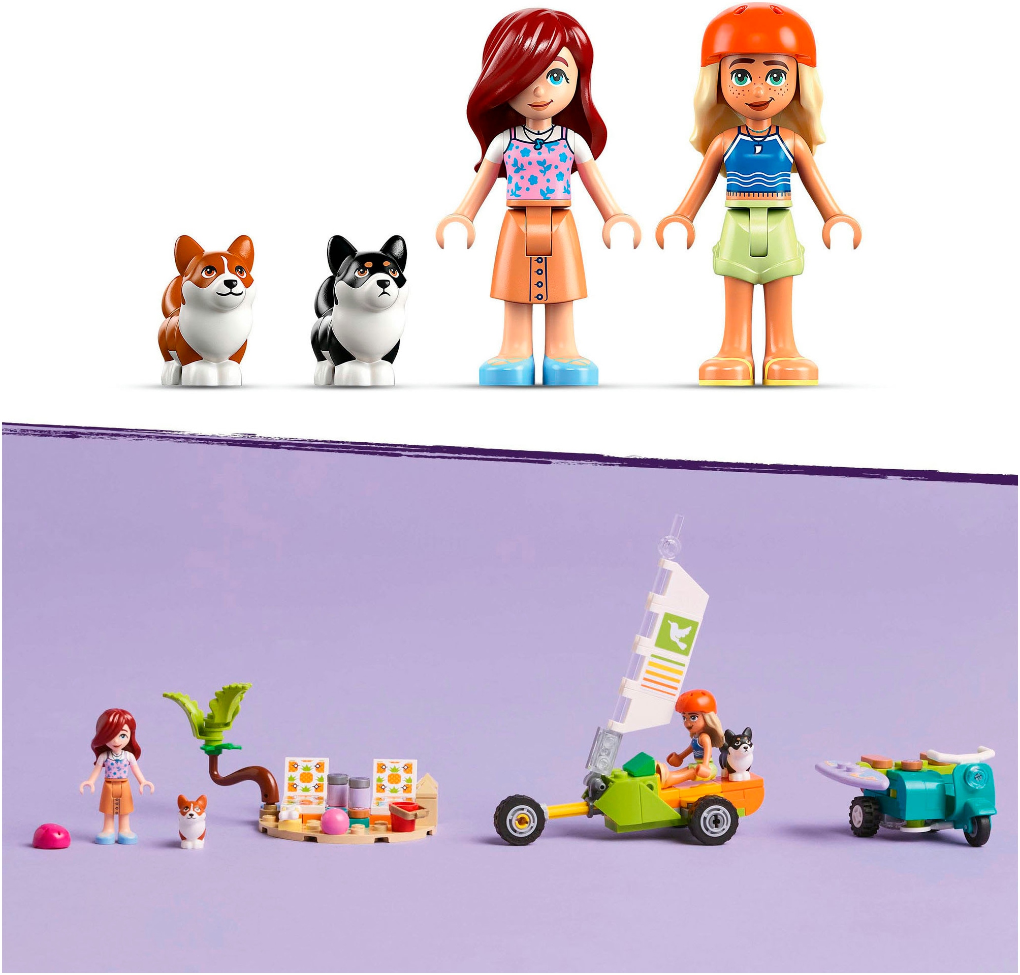 LEGO® Konstruktionsspielsteine »Strandabenteuer mit Hunden (42641), LEGO Friends« Made in Europe