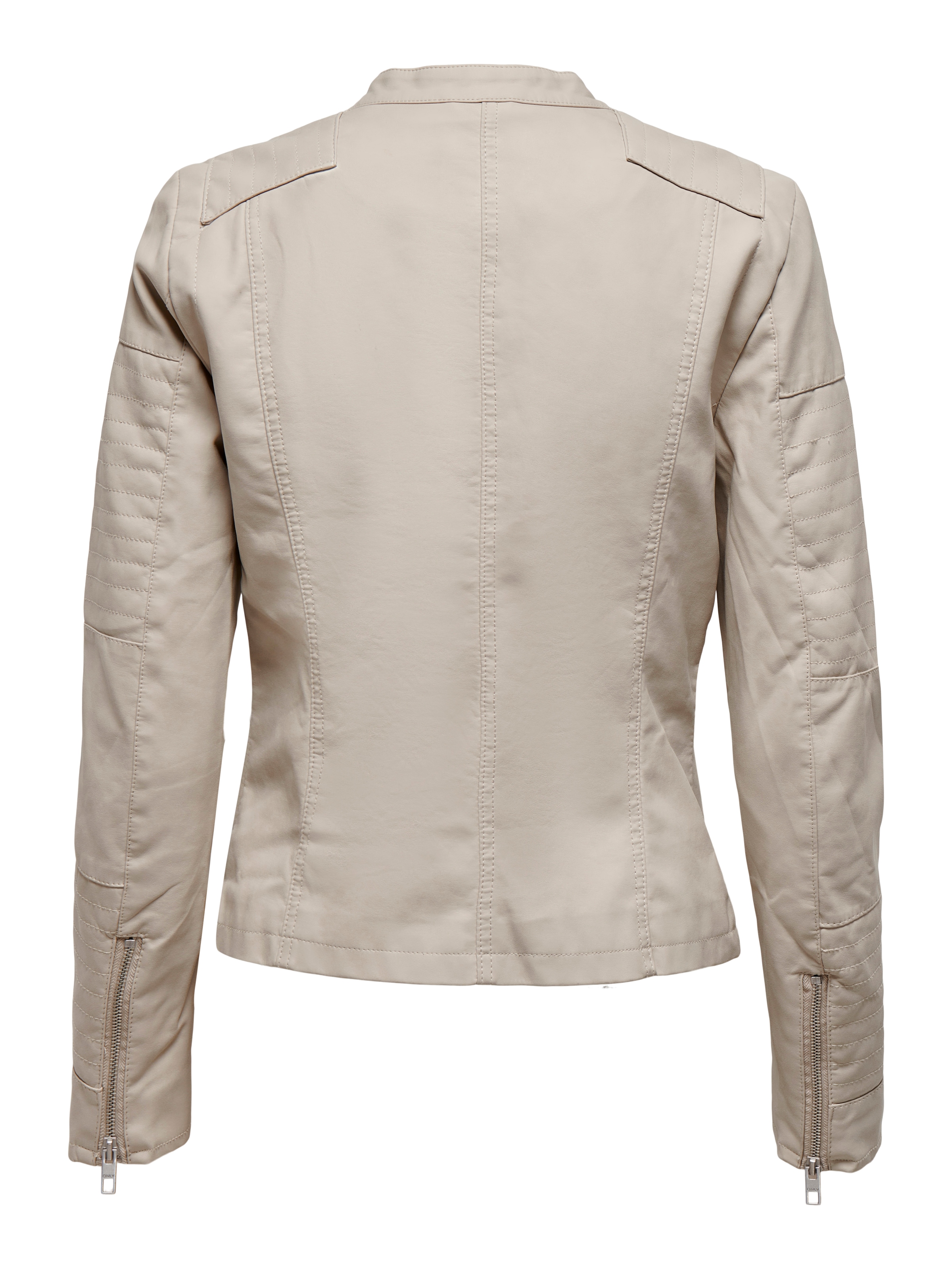 ONLY Lederimitatjacke »ONLAVA FAUX LEATHER BIKER OTW NOOS« mit Biker-Details