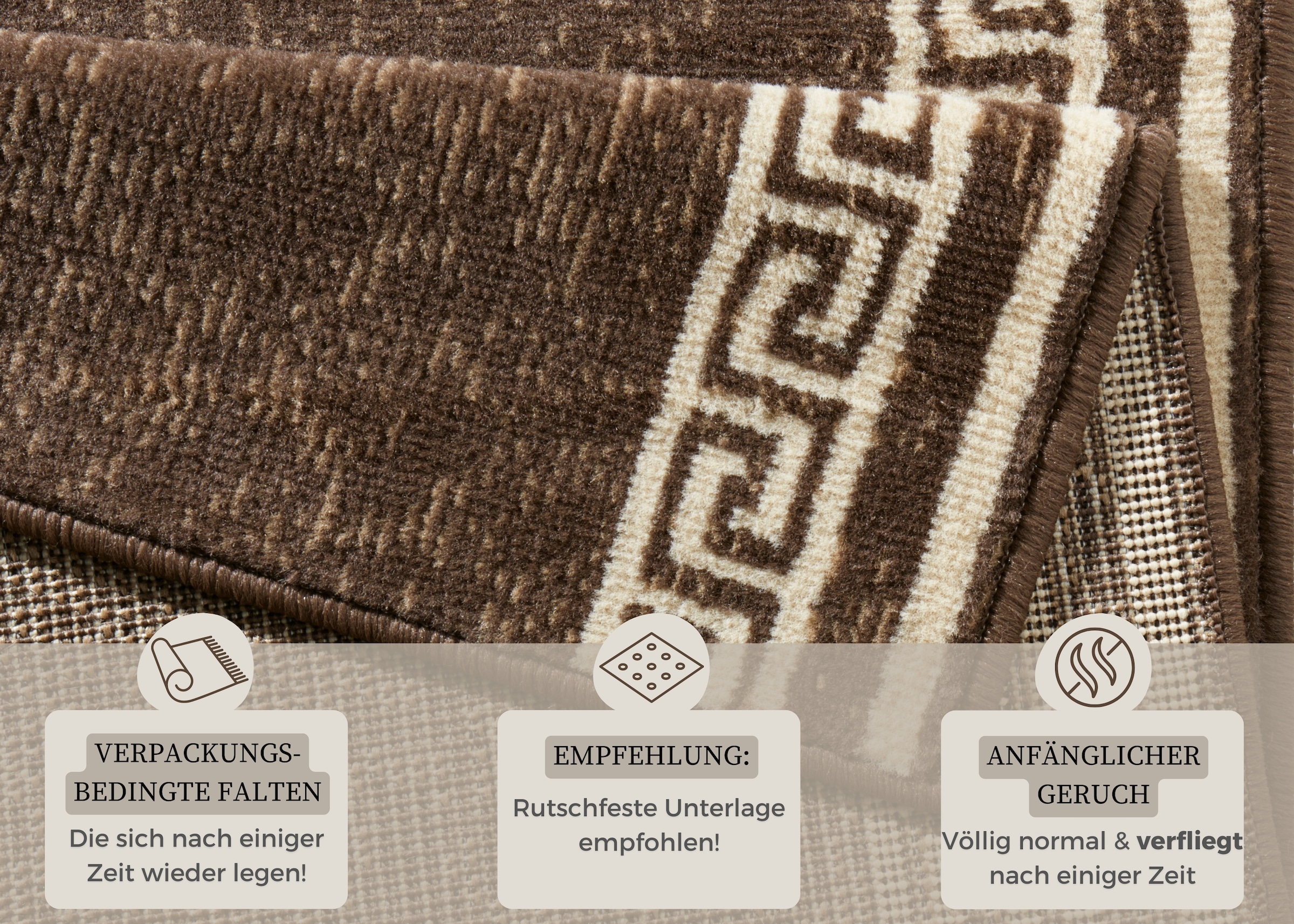 HANSE Home Läufer »Casa«, rechteckig, 9 mm Höhe, Kurzflor, Weich, Teppichläufer, Bordüre, Teppich, Küche, Flur, Muster