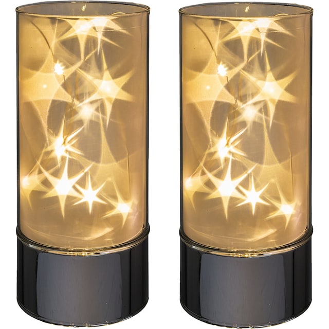 Creativ home LED Dekolicht »Weihnachtsdeko«, aus Glas, 2er Set, mit  Sterneffekt im %SALE!