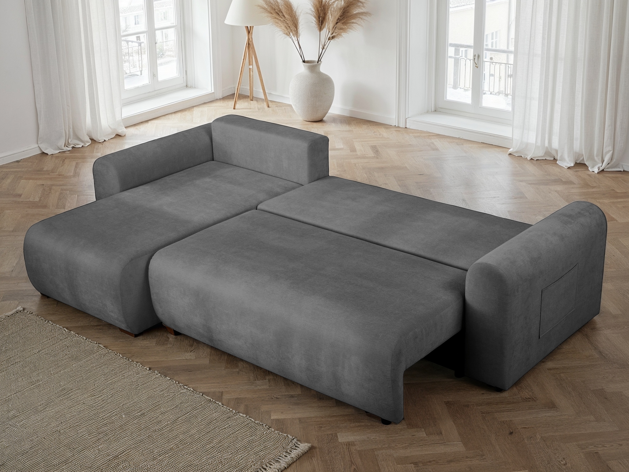 GOODproduct Ecksofa »JONAA L-Form, 241cm - OTTO. Verlässliche Qualität.« 133/200cm, Recamiere links/rechts, Bettkasten, Cord u. Struktur