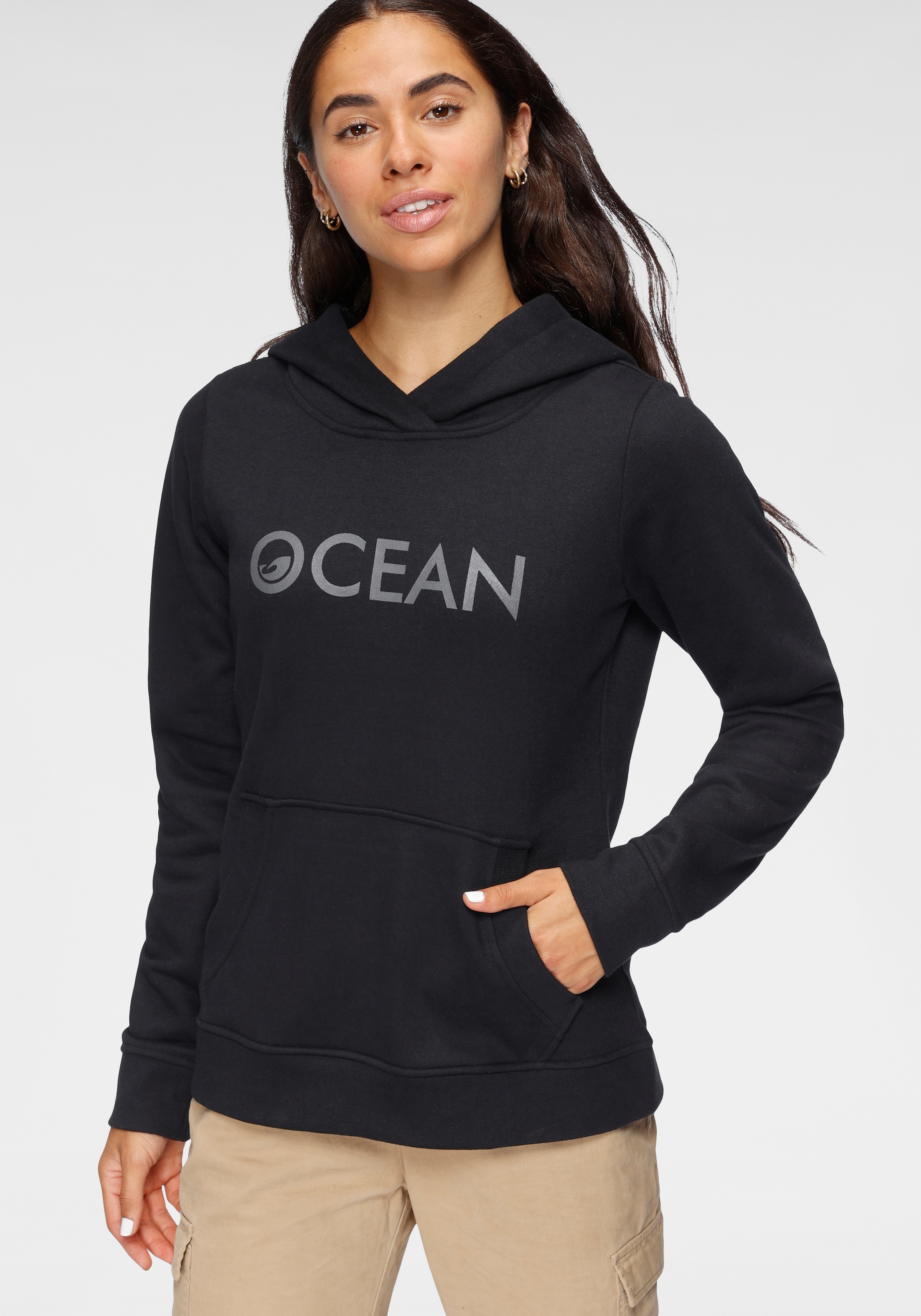 Ocean Sportswear Kapuzensweatshirt »mit Multifunktionaler Tube Schal«, basic geschnittene Passform, aus Baumwollmischung, mit Kängurutasche