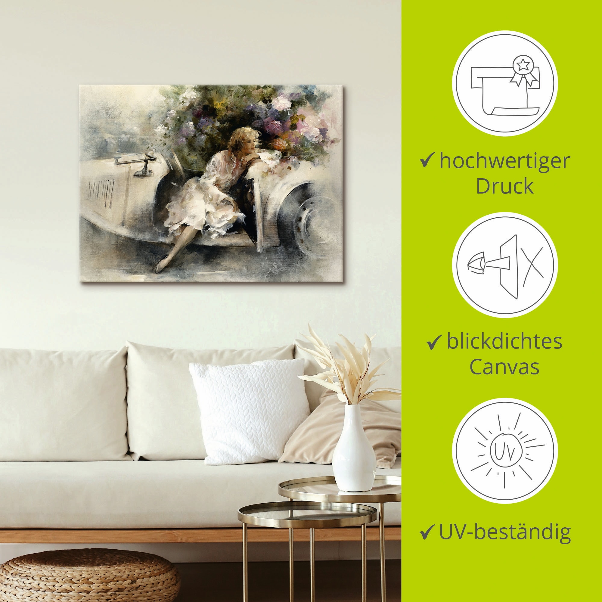 Artland Wandbild »Tagträumer«, Frau, (1 St.), als Leinwandbild, Poster, Wandaufkleber in verschied. Grössen