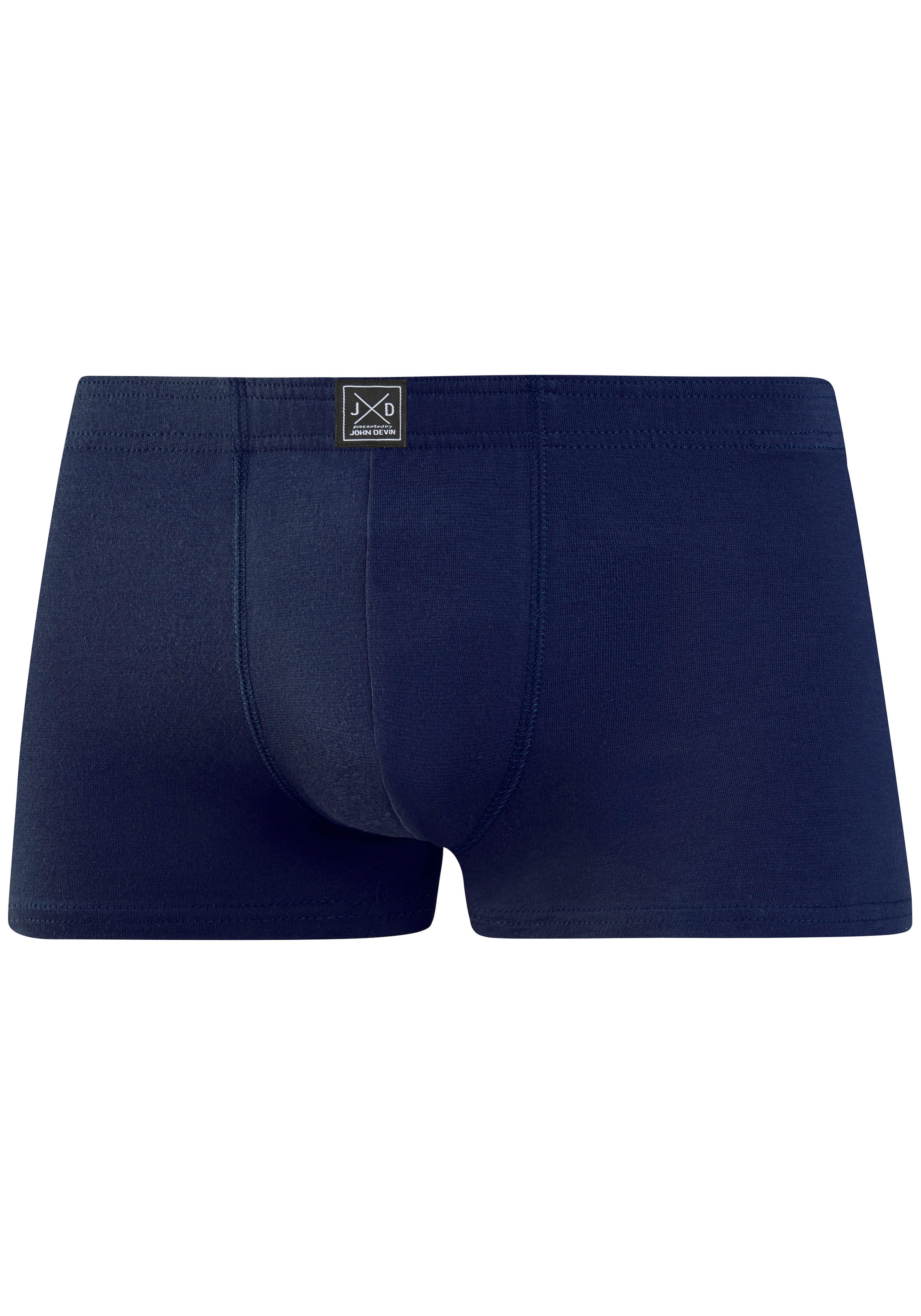 John Devin Boxer »Boxershorts für Herren« Paquet, 5 cuis uni, avec logo sur la ceinture, matière jersey