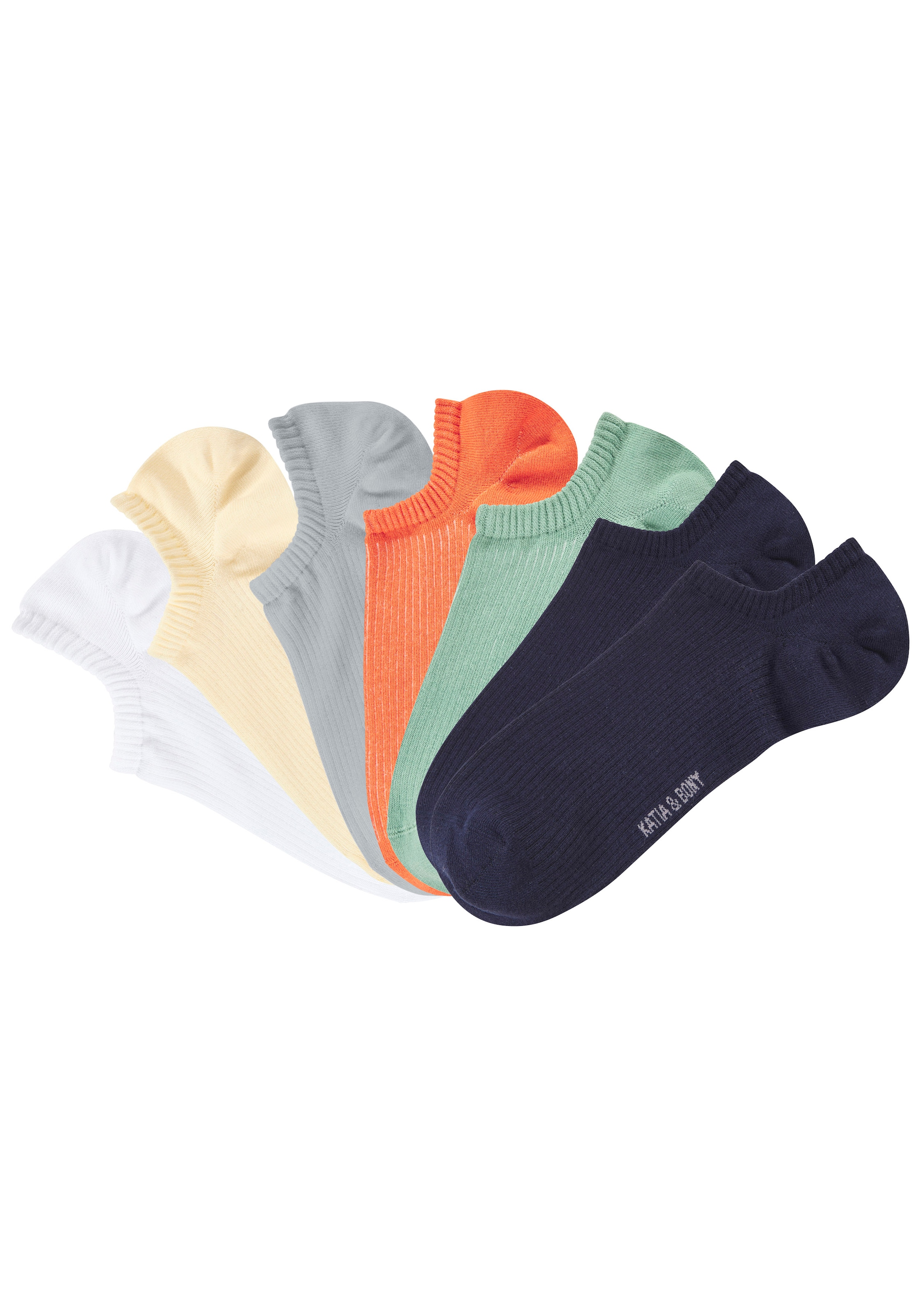 H.I.S Chaussettes de baskets Paquet, 7 Couple tlg. invisible und gerippt