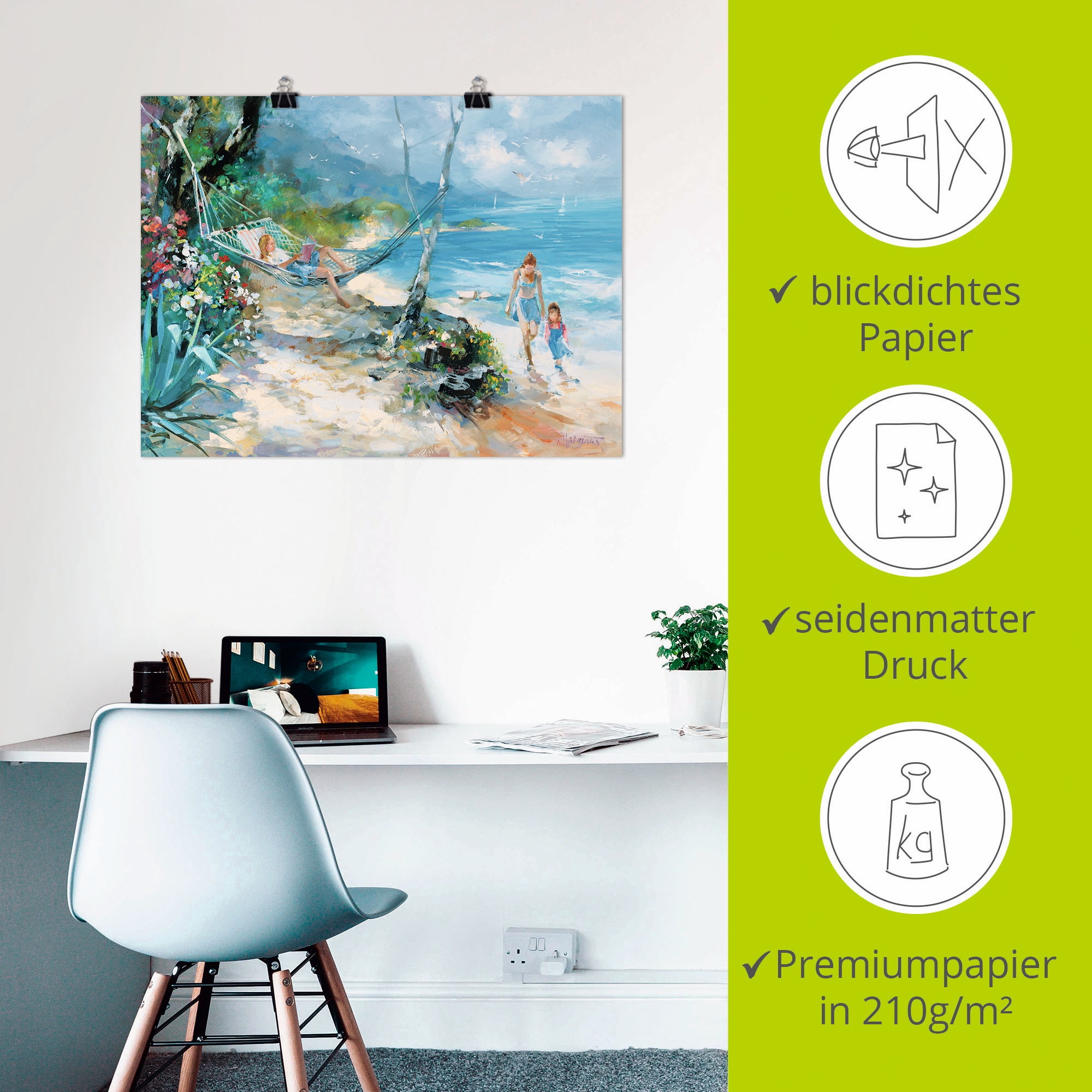 Artland Poster »Gelassenheit« Strand 1 Stk. tlg. ohne Rahmen