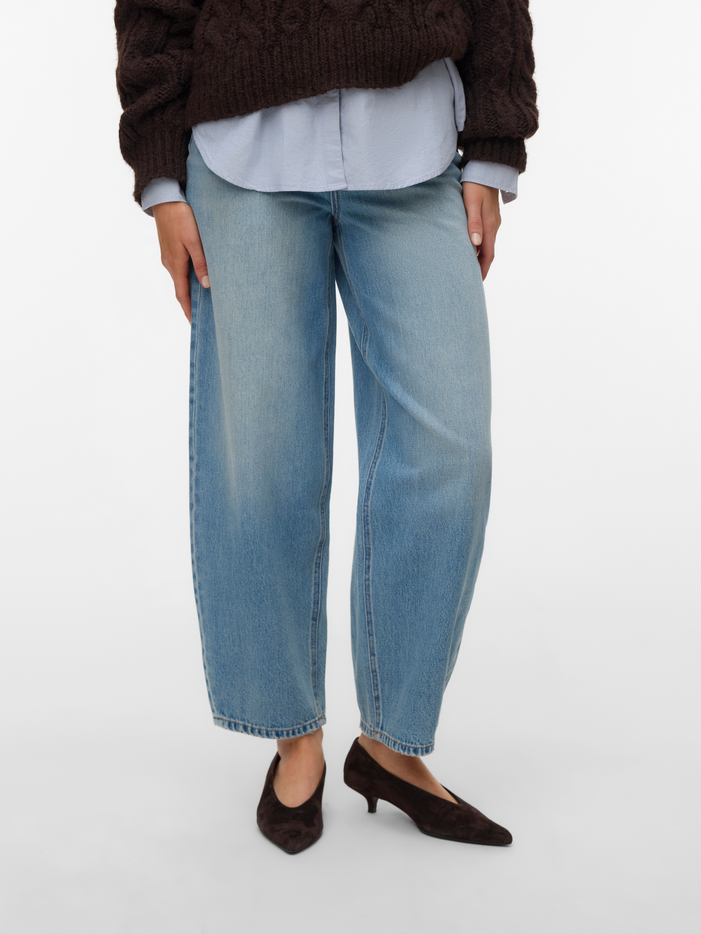 Image of Vero Moda High-waist-Jeans "VMBILLIE HR BARREL ANK JEANS LI3151 NOOS" Baumwolle, Barrel Fit, High Waist