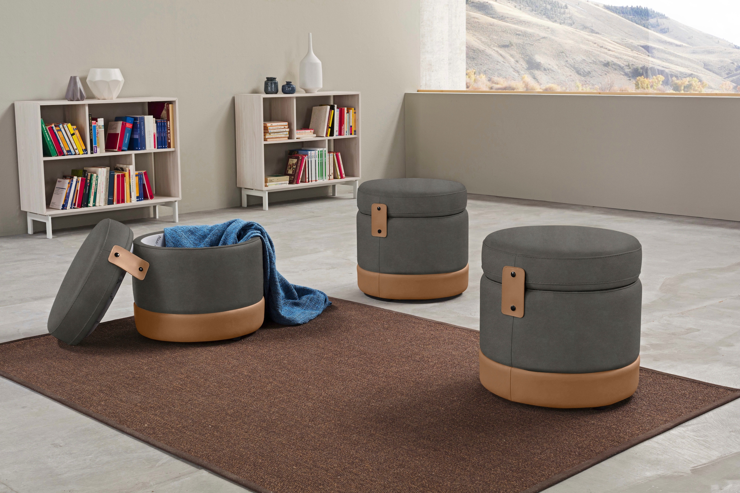 Egoitaliano Hocker »Tonder, Designhocker als Blickfang mit tollen Details« 1 Stk. tlg. inkl. Stauraum