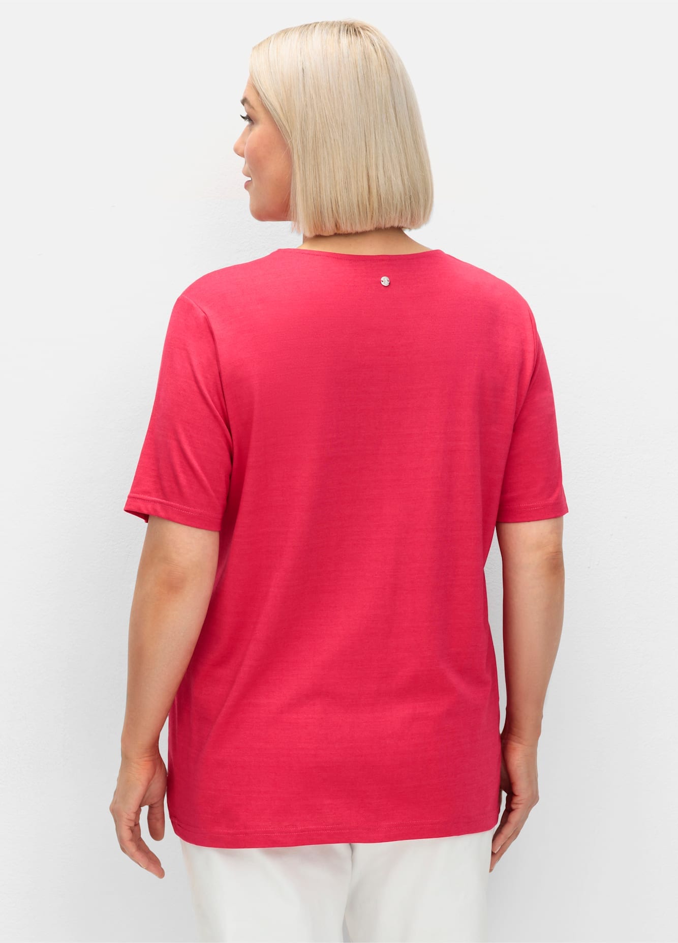 Sheego Kurzarmshirt »T-Shirt«, (1 tlg.)