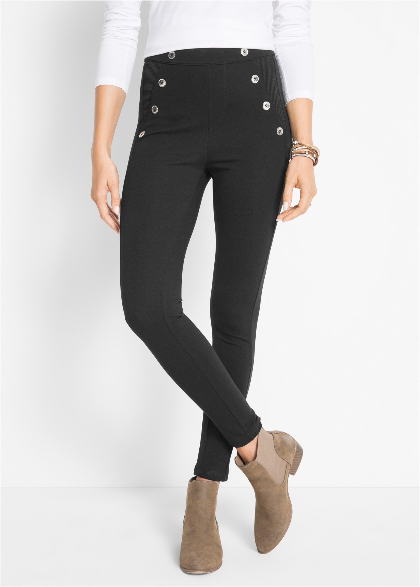 Image of bonprix Leggings "Leggings aus Punto Di Roma" aus Punto Di Roma, doppelt gewebter Stoff, Skinny Fit
