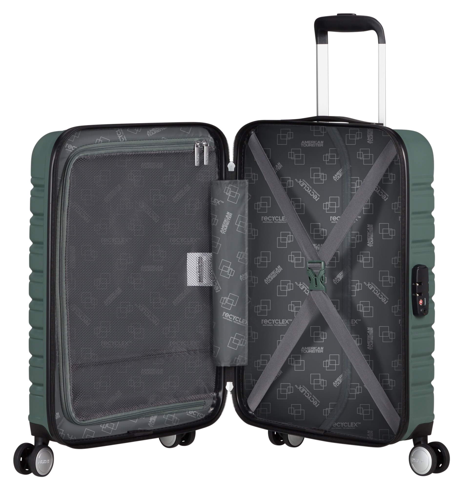 American Tourister® Hartschalen-Trolley »FLASHLINE 55«, 4 Rollen, Handgepäck-Koffer Reisegepäck Koffer TSA-Zahlenschloss