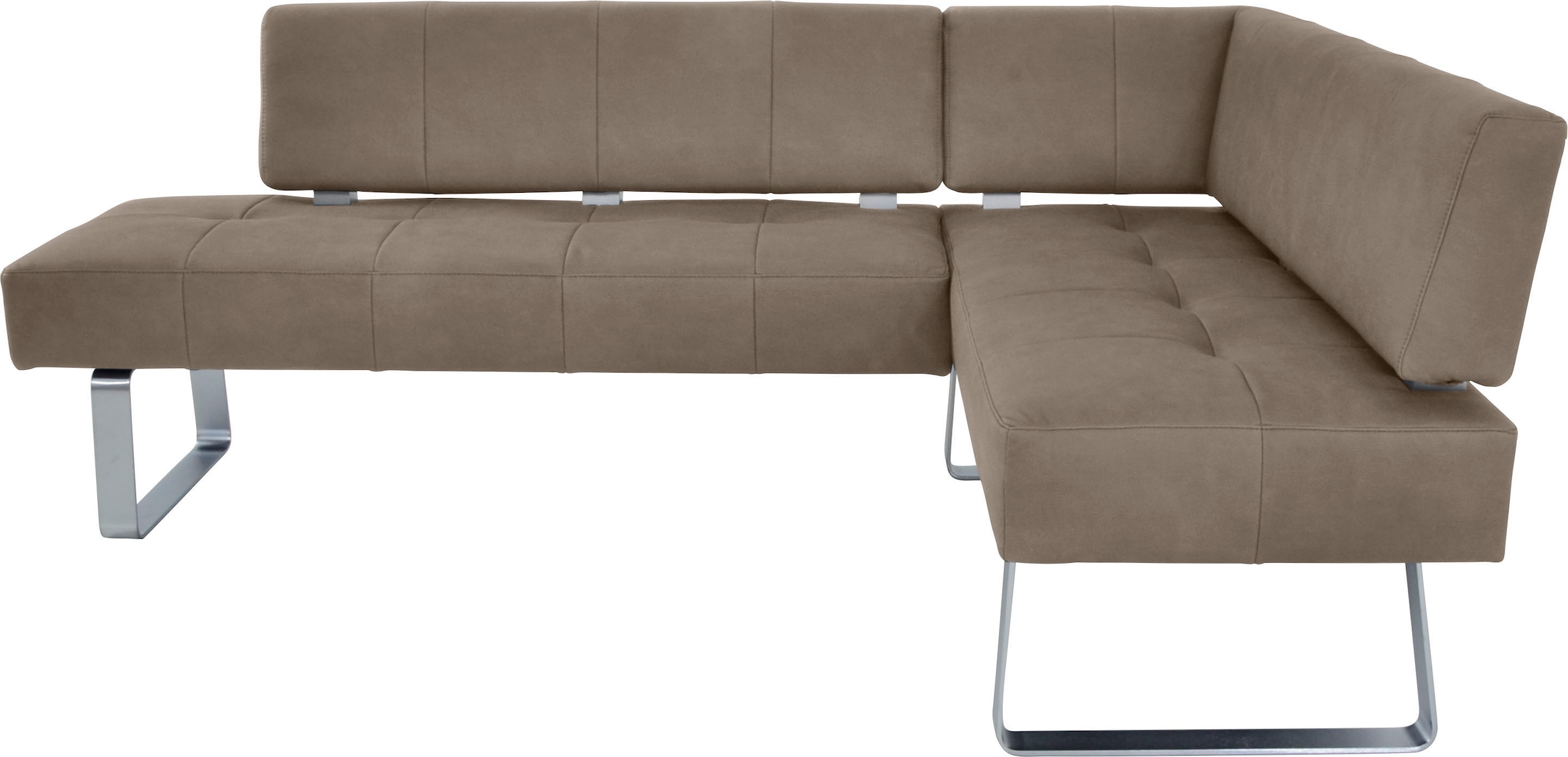 K+W Komfort & Wohnen Ensemble de bancs d'angle »Spider II« Ensemble, 4 cuis tlg. longue jambe 227 cm, 2 chaises à bascule, table extensible largeur 130 cm
