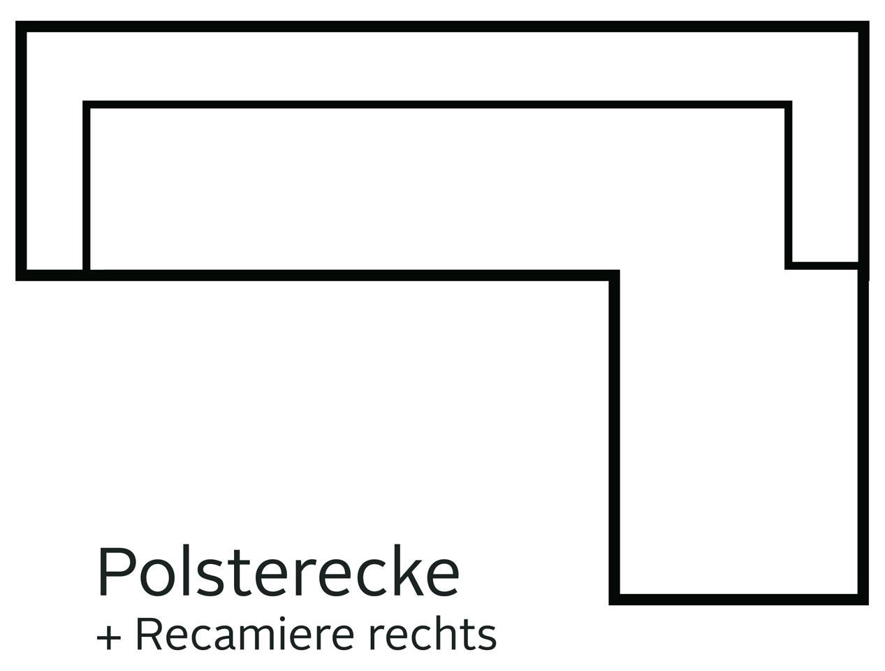 Places of Style Ecksofa »Varese«, wahlweise mit Bettfunktion und Vorziehfunktion