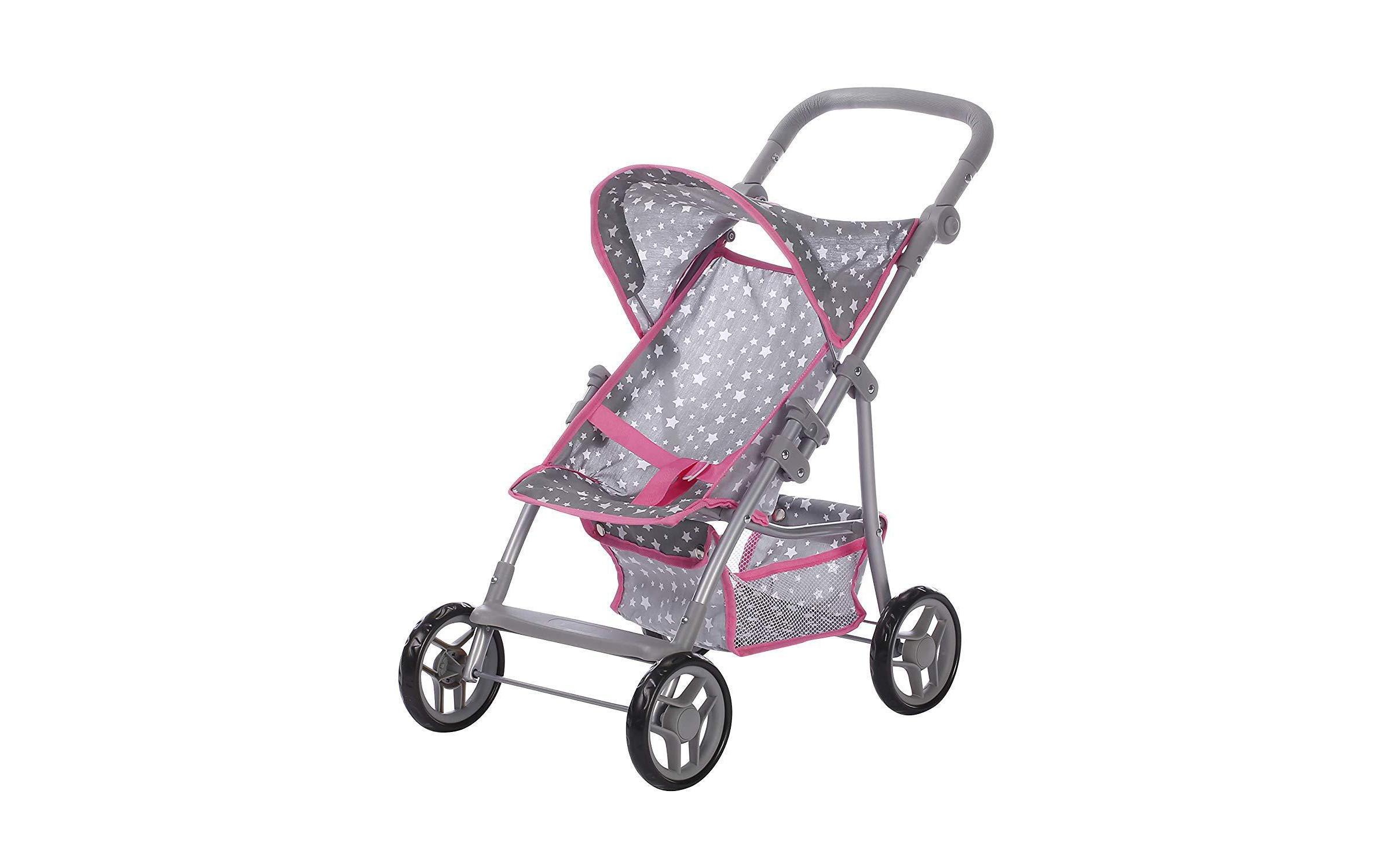 Image of Knorrtoys® Puppenbuggy »Liba star grey«, (Ausstattung: Höhenverstellbarer Griff, Sonnenschutz, Zubehörkorb/-netz) bei Ackermann Versand Schweiz